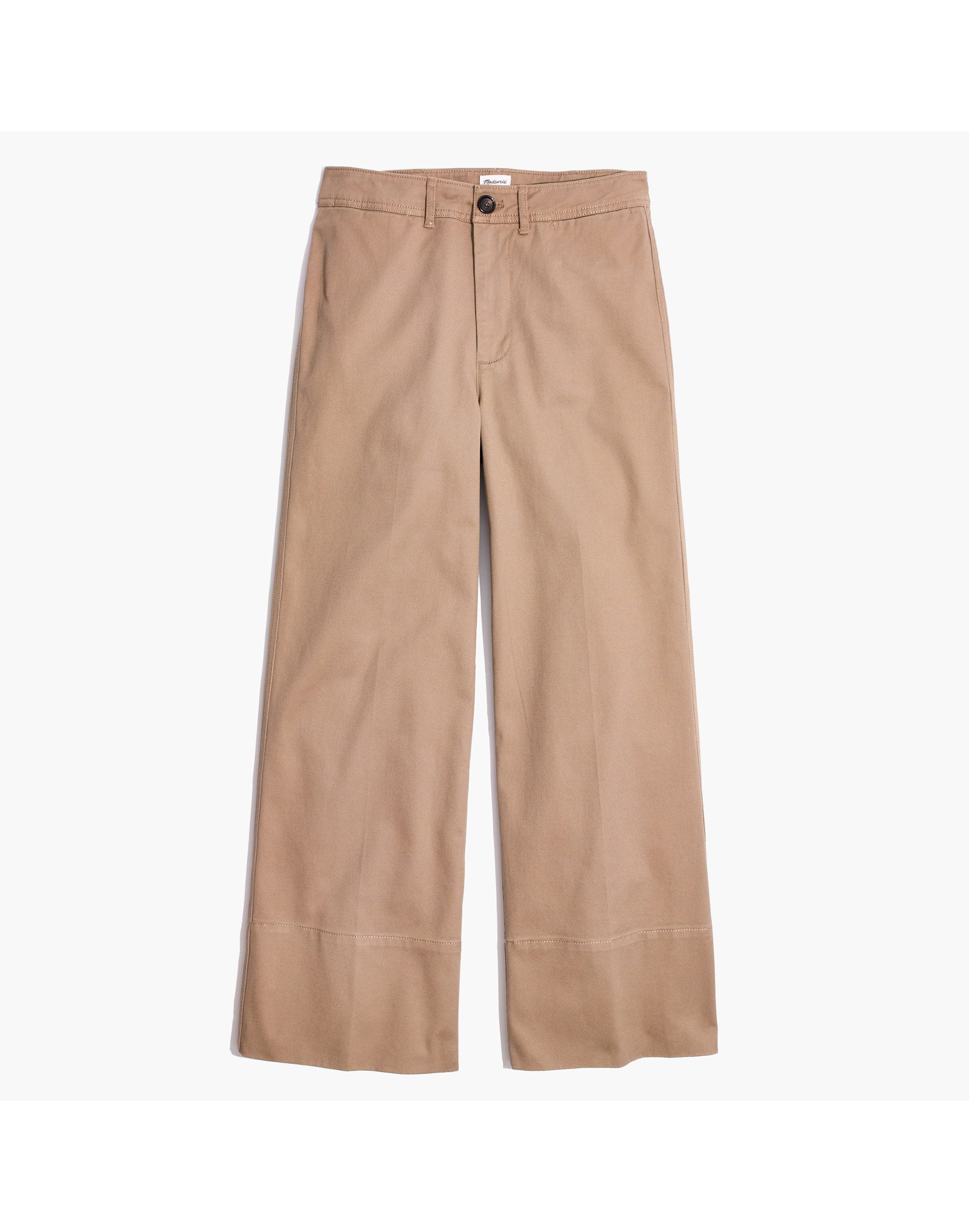 Langford Wide-Leg Crop Pants in Light Latte