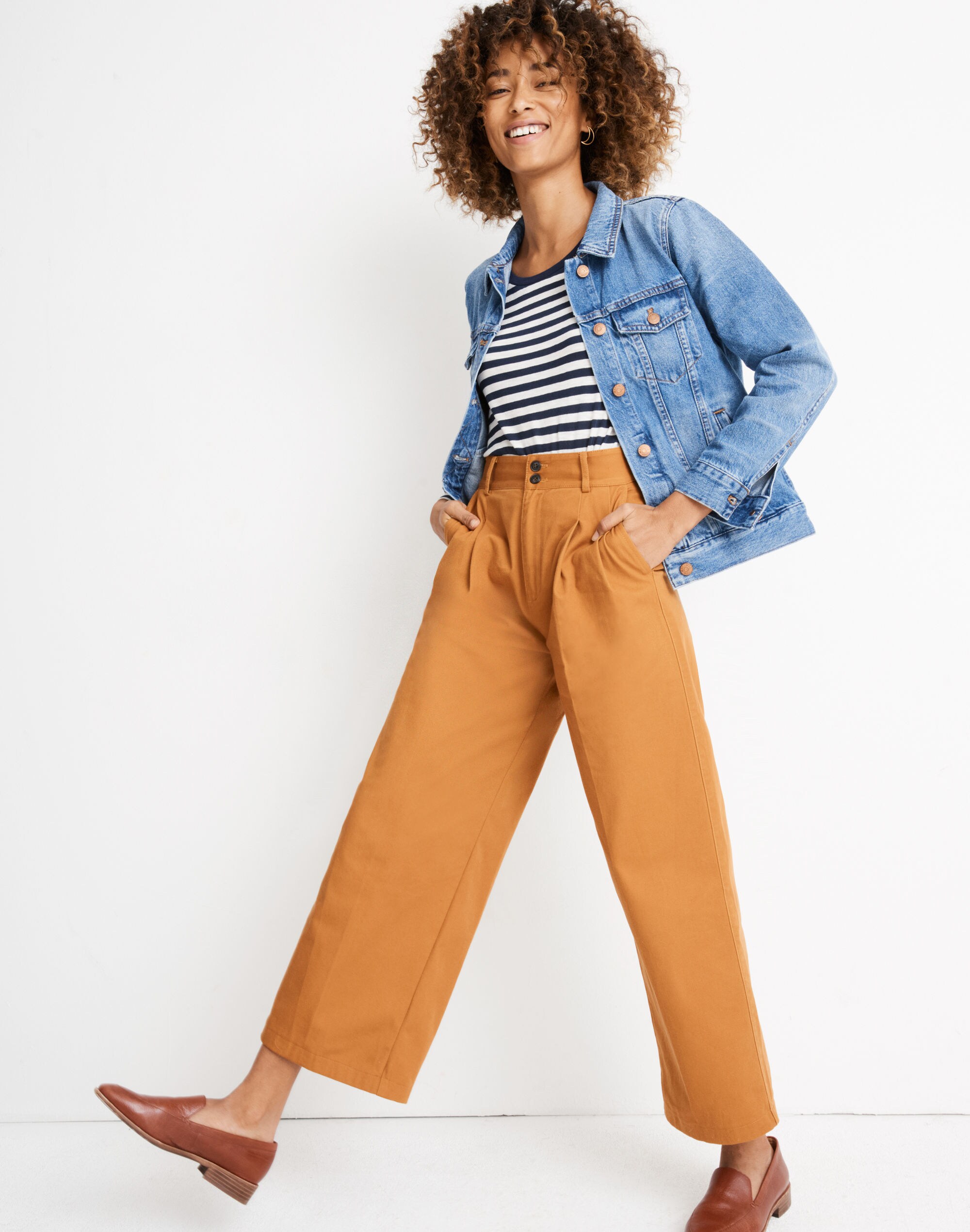 Pleated Wide-Leg Pants