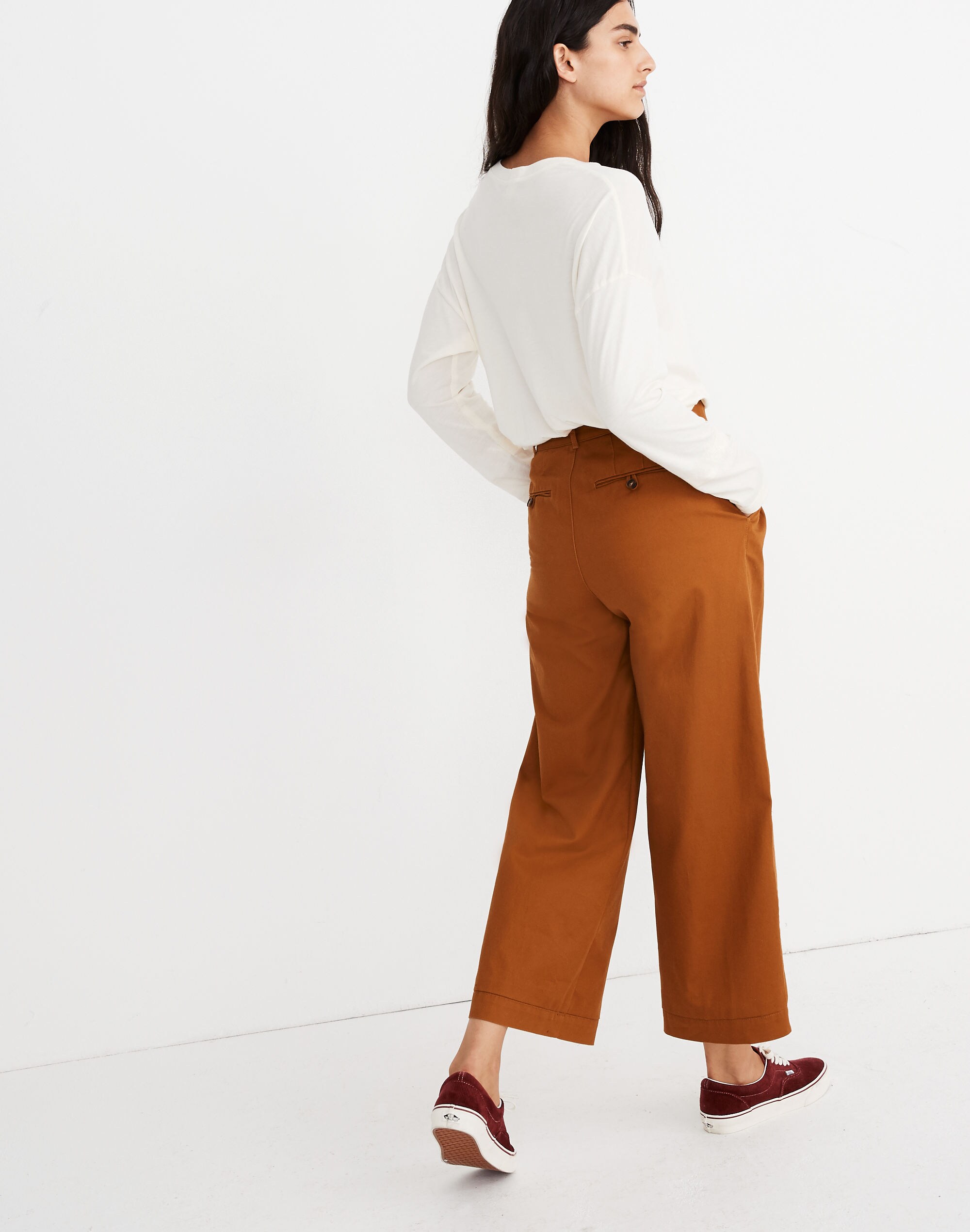 Pleated Wide-Leg Pants