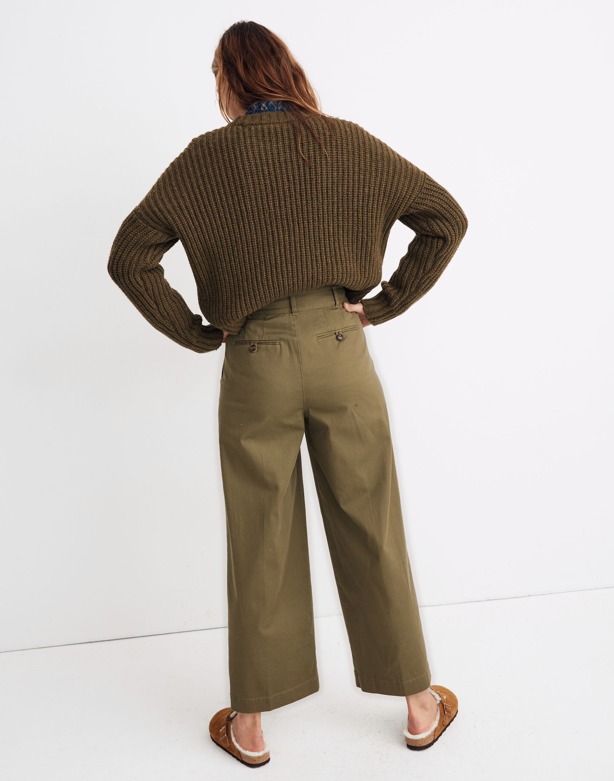 Pleated Wide-Leg Pants