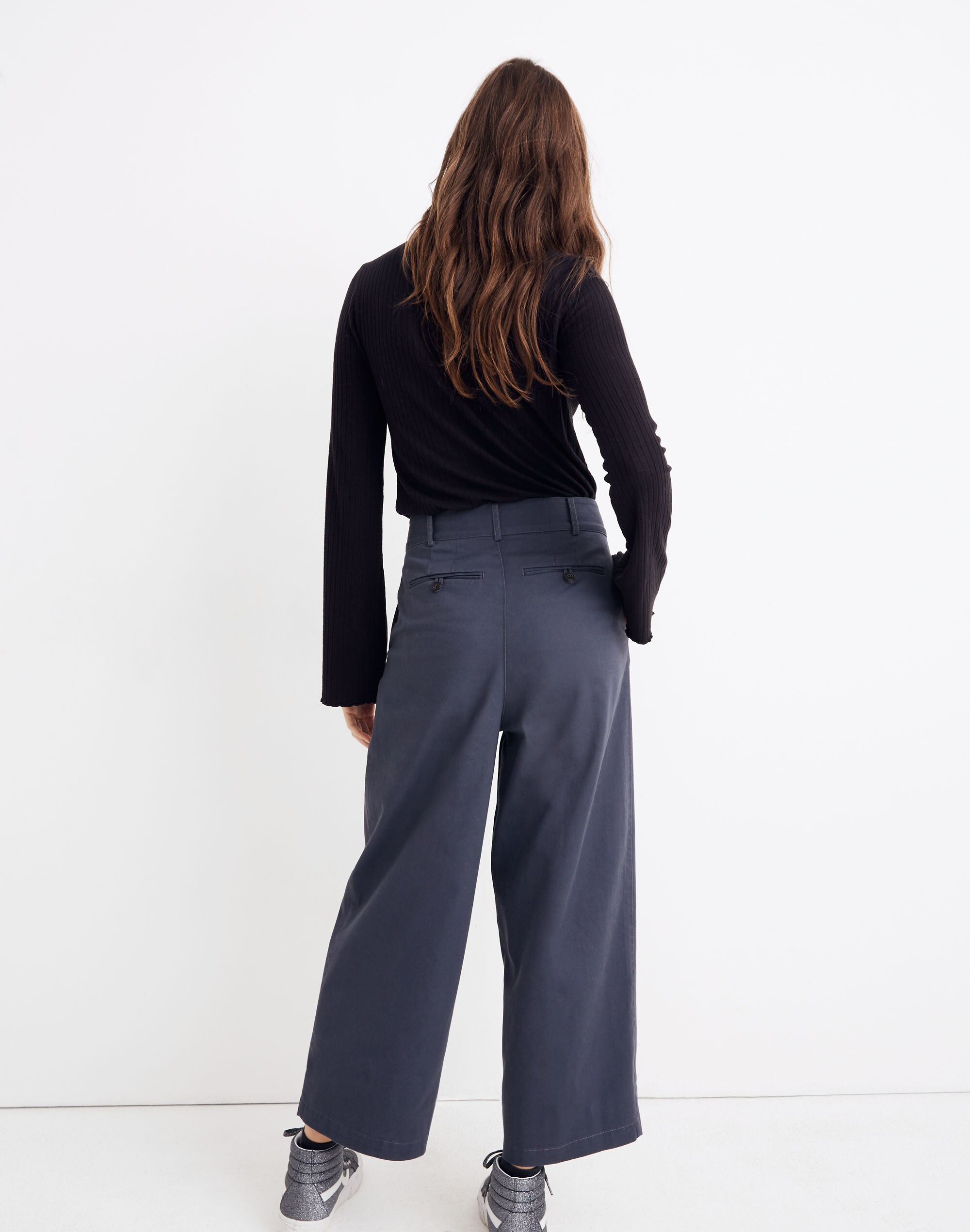 Pleated Wide-Leg Pants
