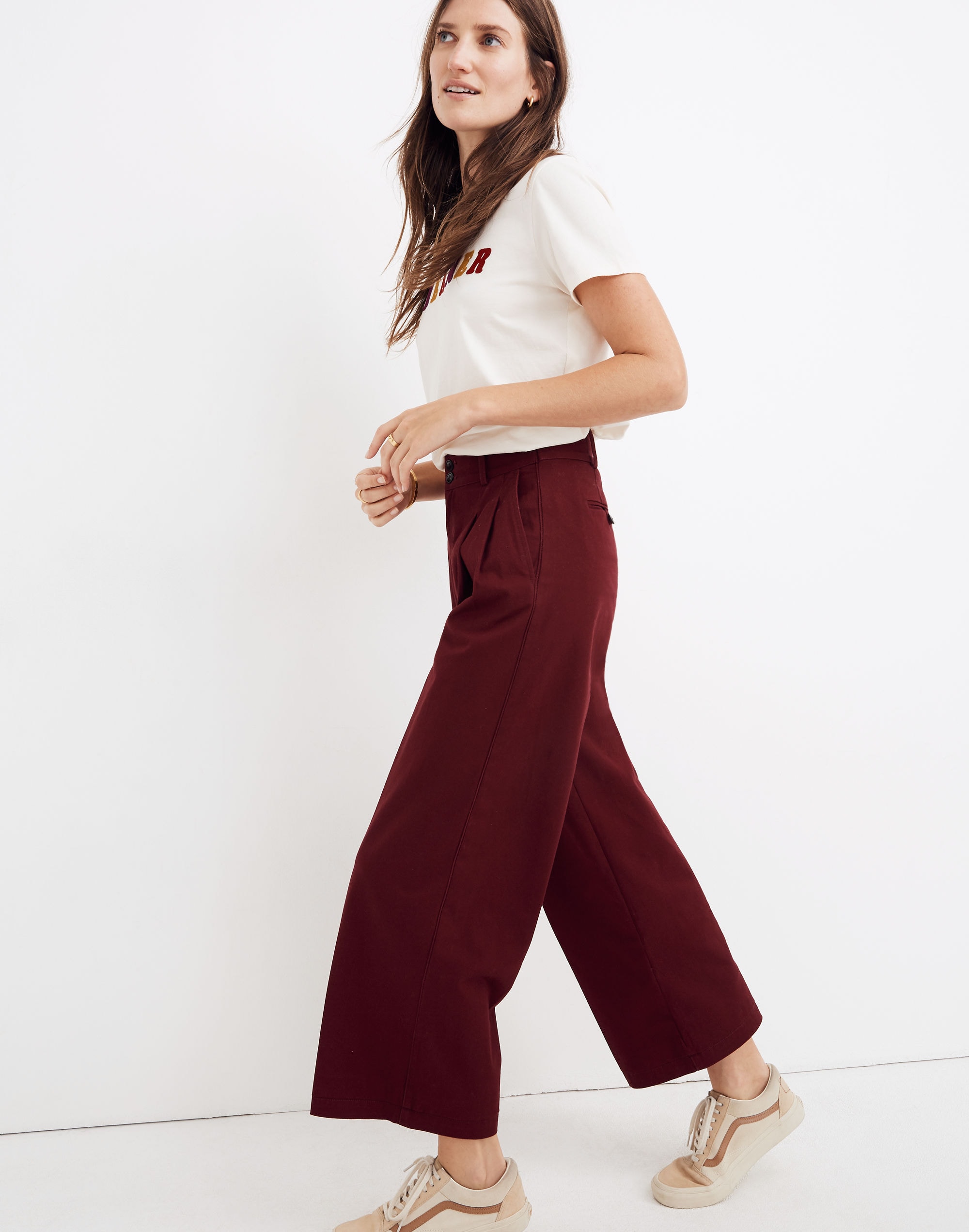 Pleated Wide-Leg Pants