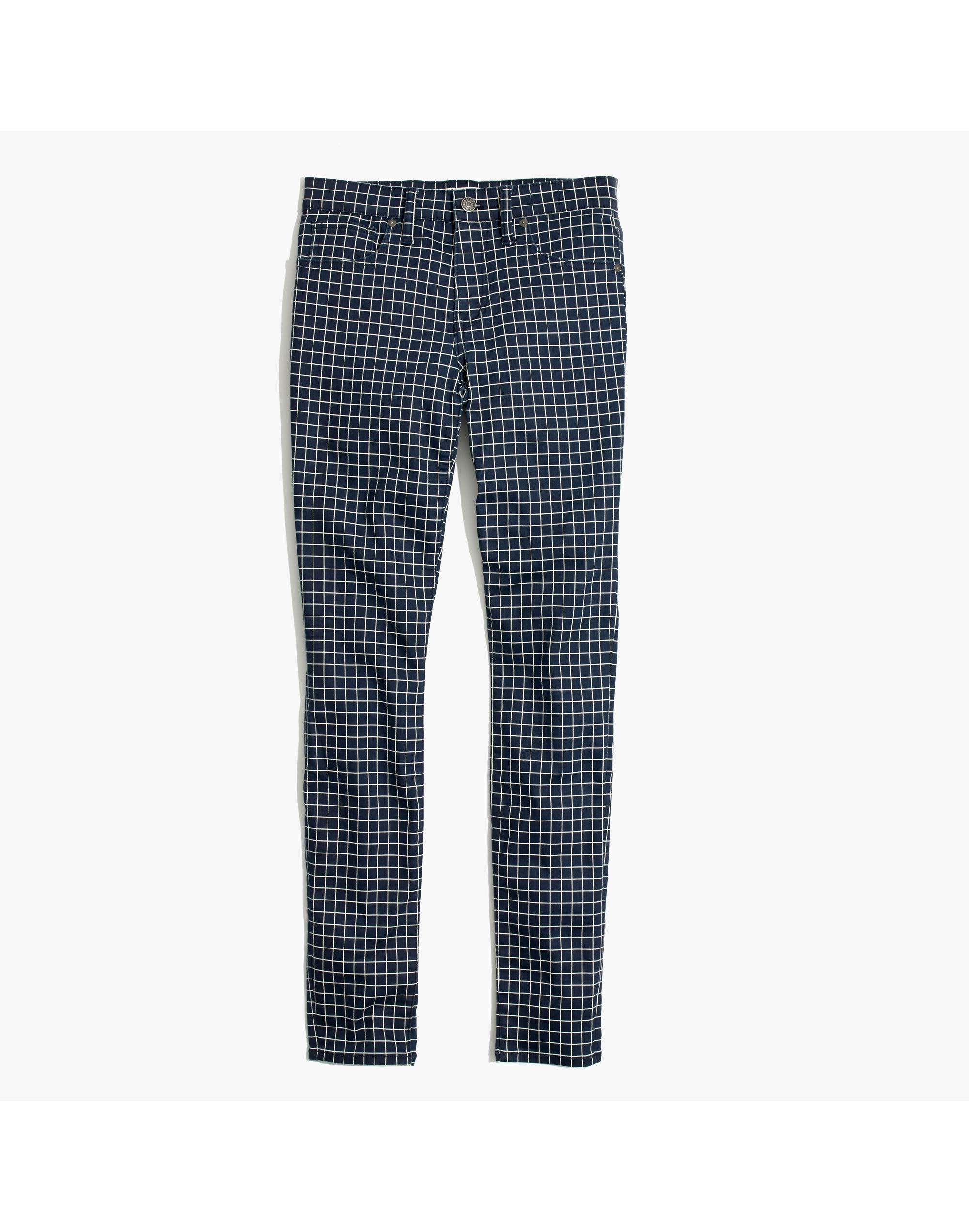 Taller 9" High-Rise Skinny Jeans: Windowpane Edition