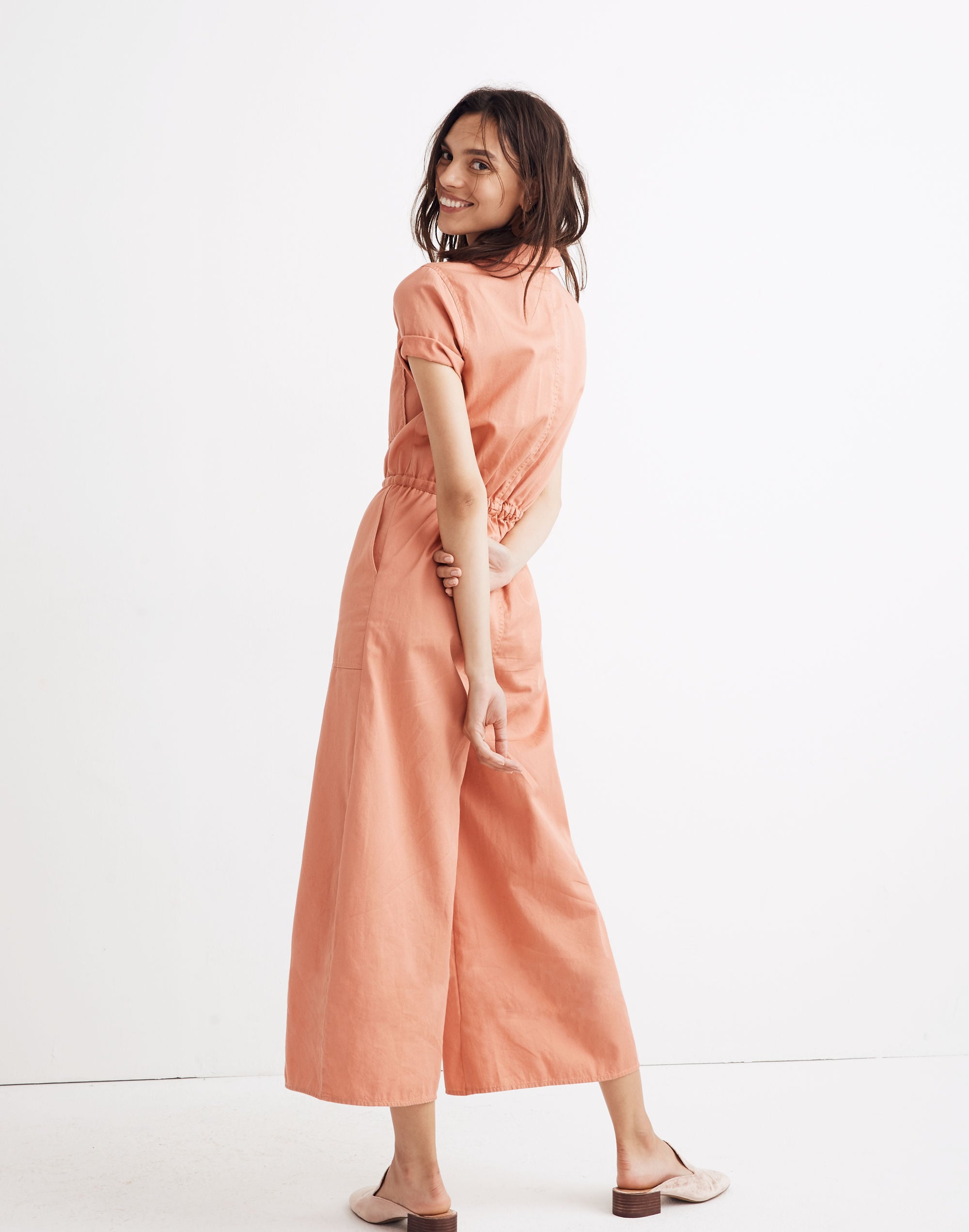 Wide-Leg Utility Jumpsuit
