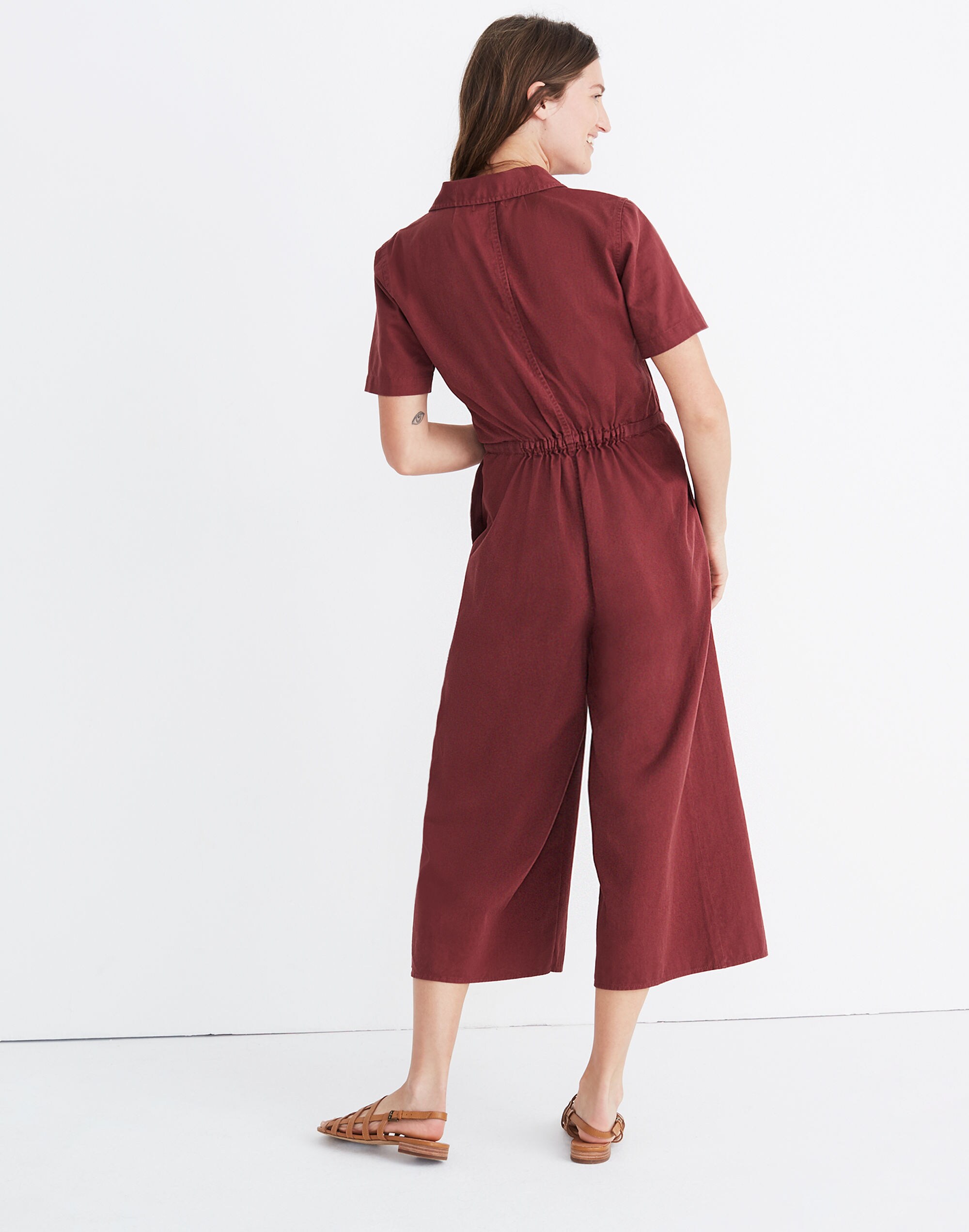 Wide-Leg Utility Jumpsuit