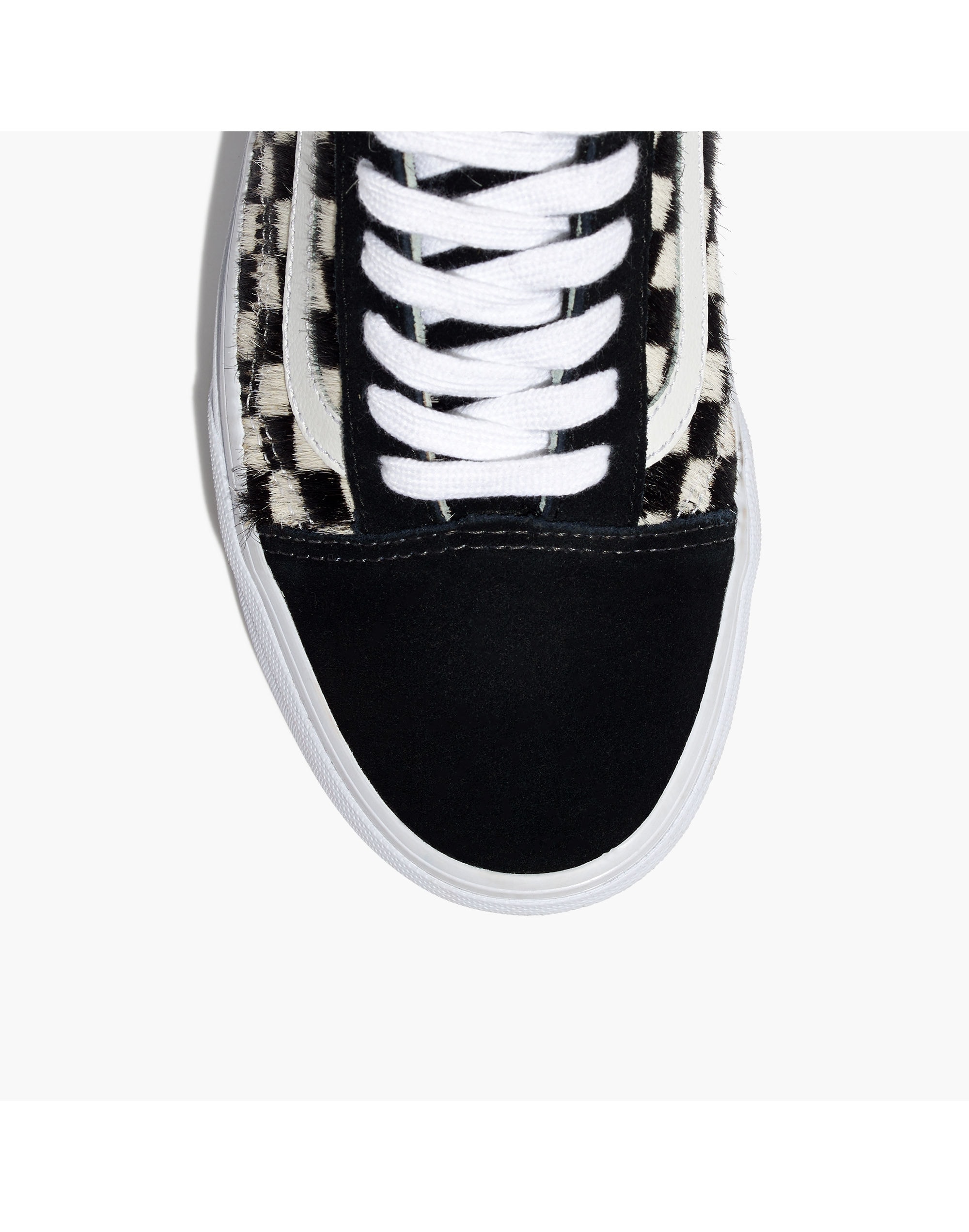 Madewell x Vans&reg; Unisex Old Skool Lace-Up Sneakers in Checked Calf Hair