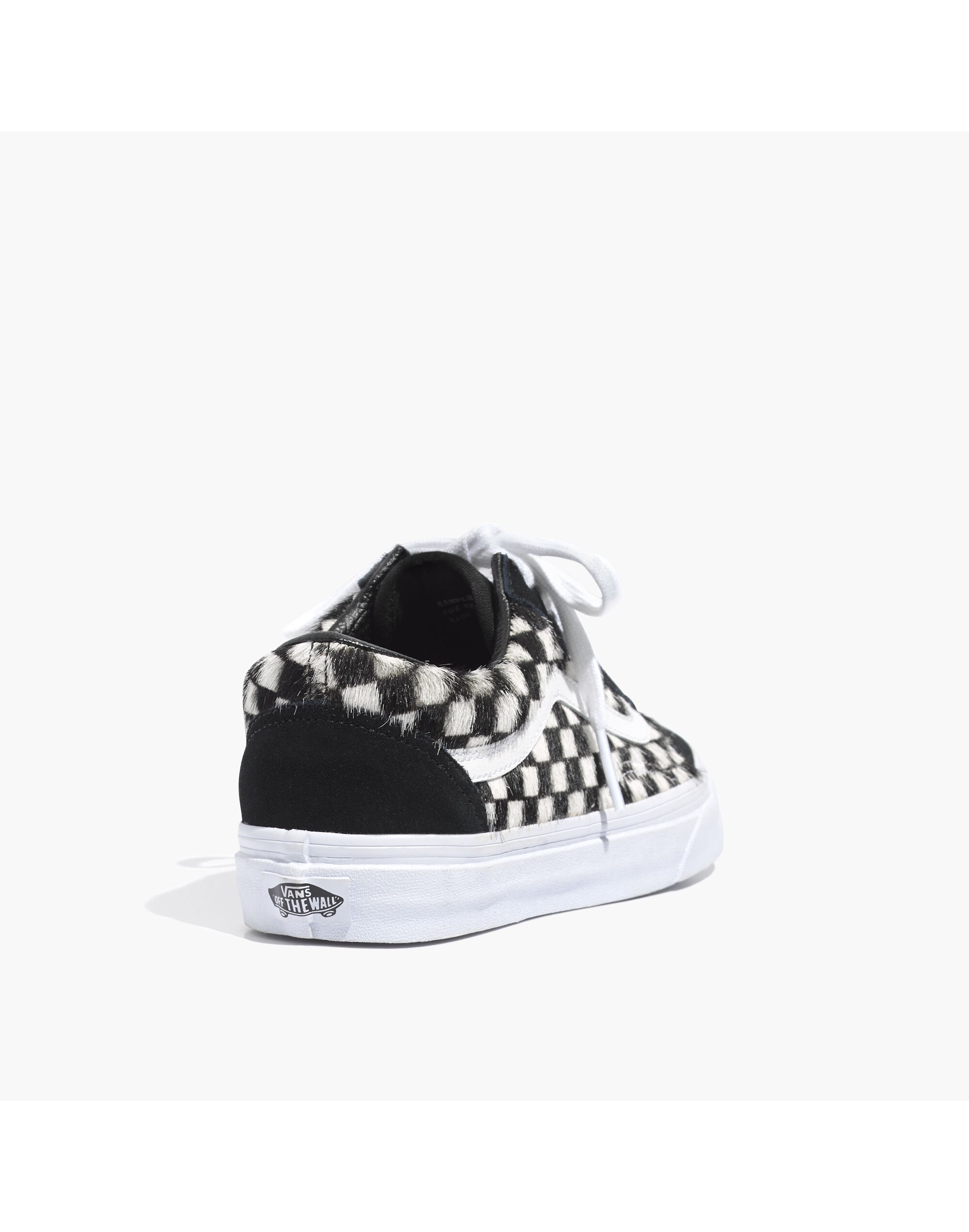 Madewell x Vans&reg; Unisex Old Skool Lace-Up Sneakers in Checked Calf Hair