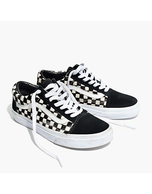 Instantáneamente encuentro Comprensión Madewell x Vans® Unisex Old Skool Lace-Up Sneakers in Checked Calf Hair