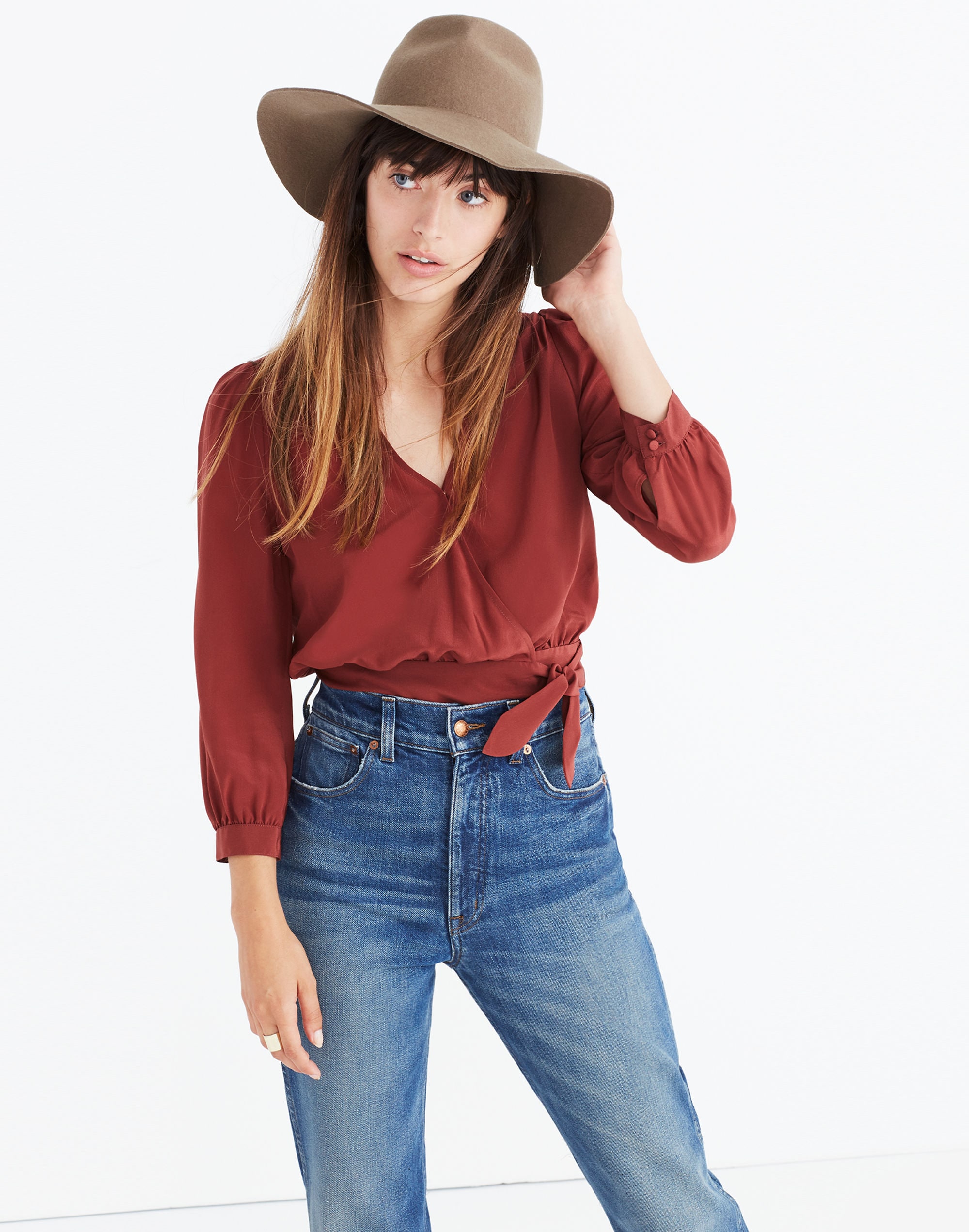 Silk Wrap Top