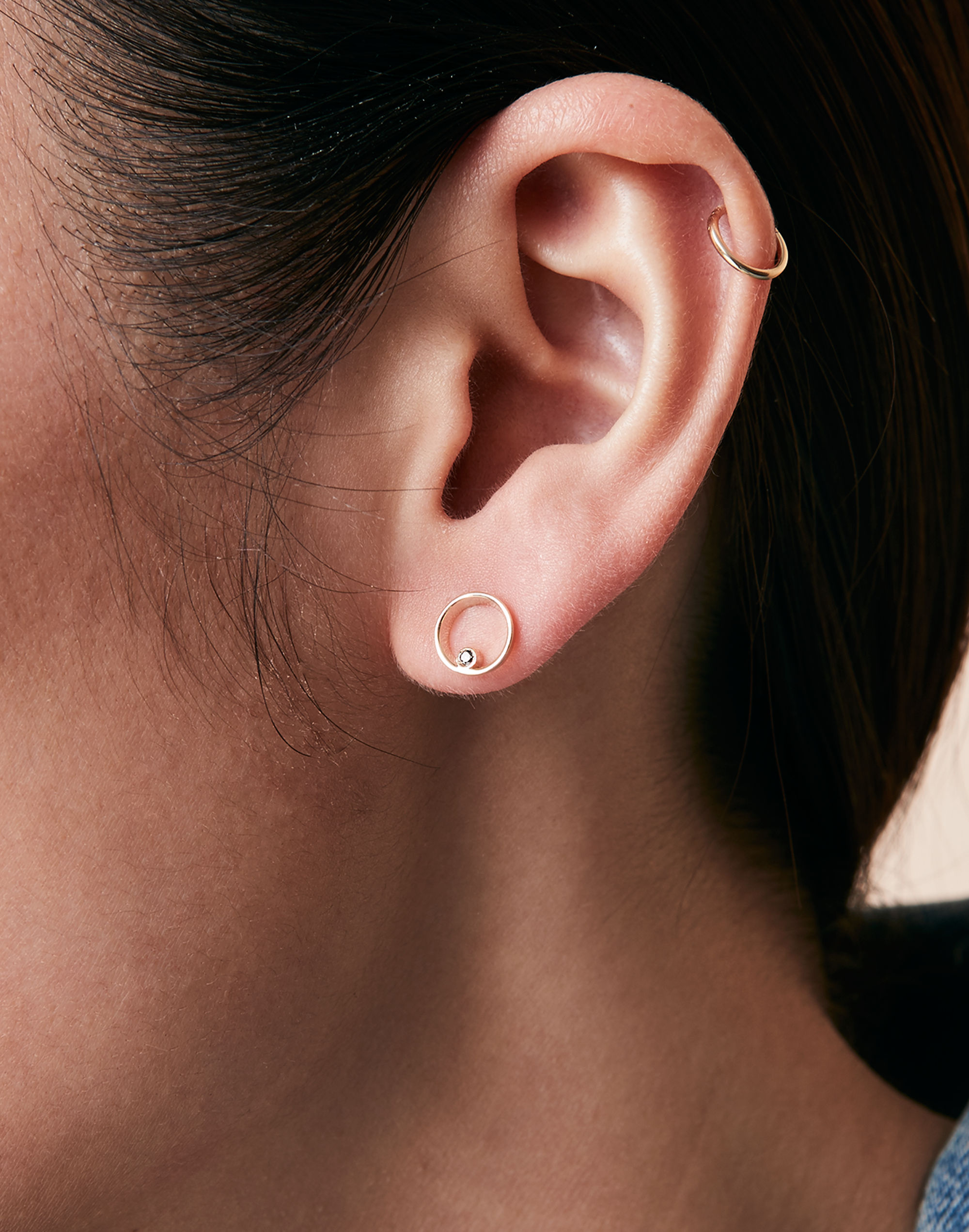 Madewell x Still House&trade; 14k Gold Lap&eacute; Diamond Earrings