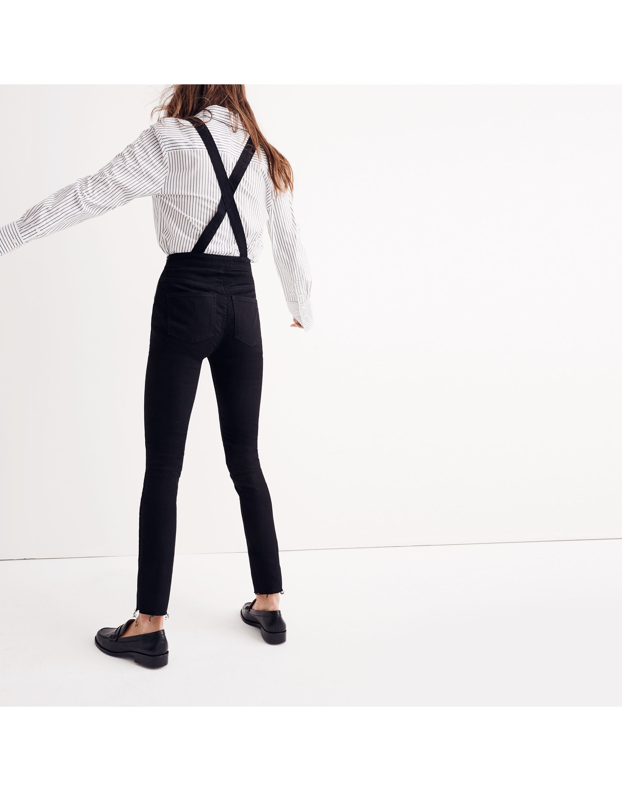 skinny overalls: raw-hem edition