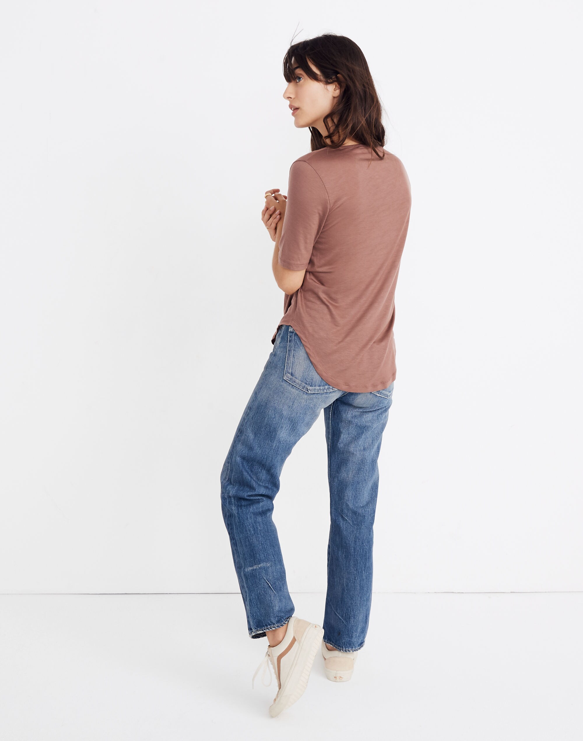 Drapey Henley Tee