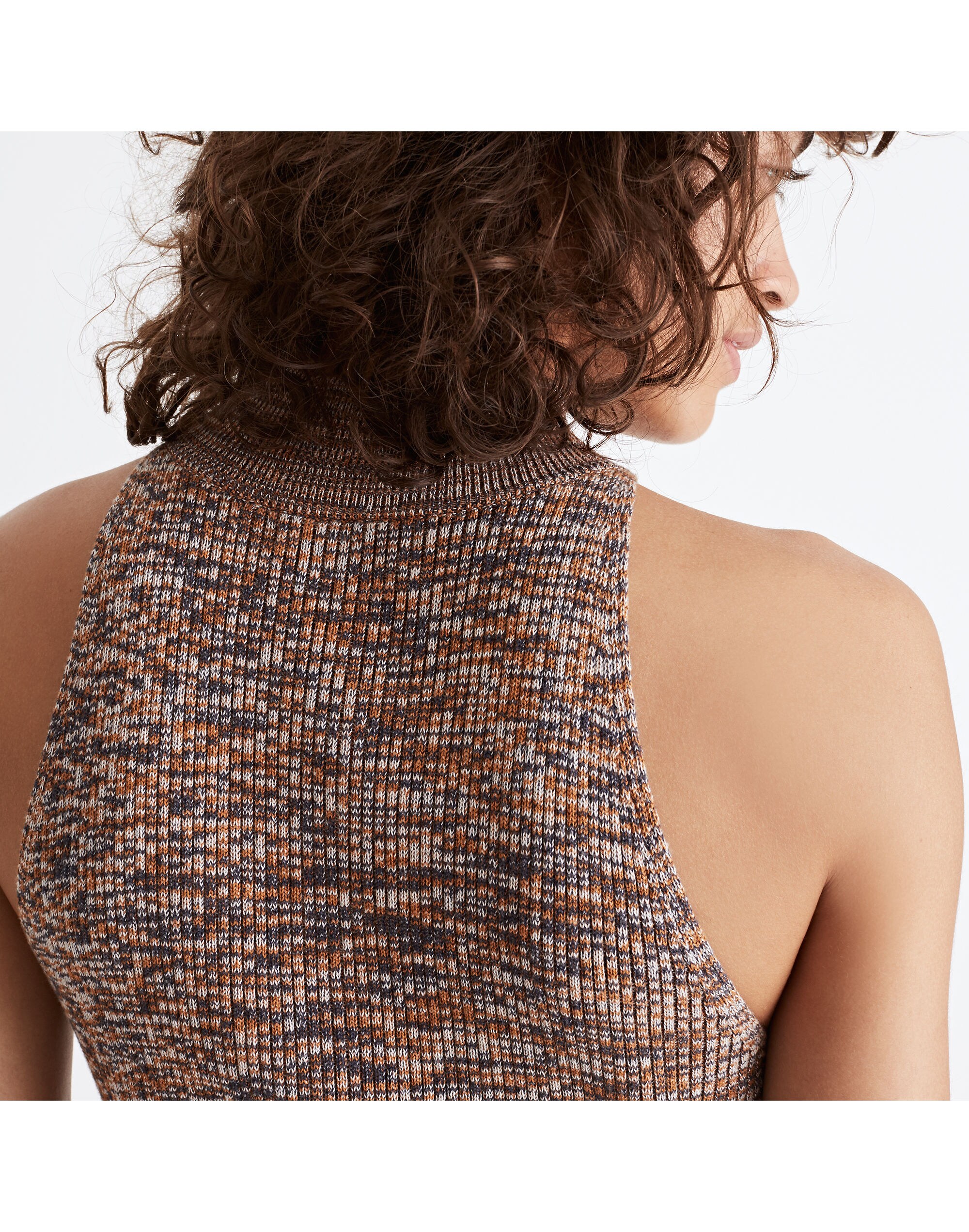 Marled Mockneck Sweater Tank