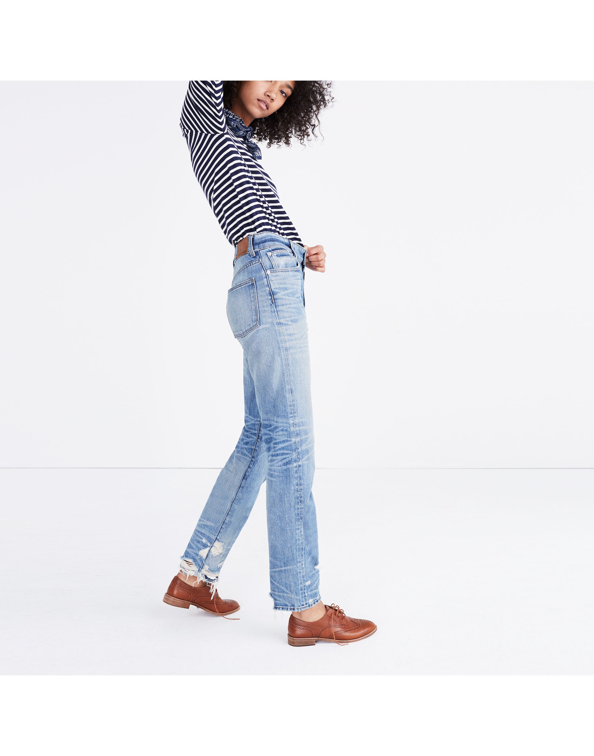 Rivet &amp; Thread High-Rise Slim Boyjeans