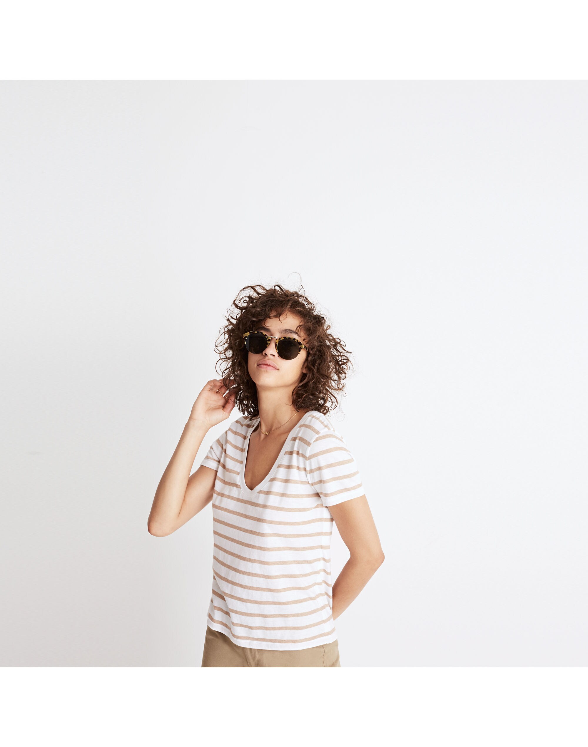 Alto Scoop Tee in Harriet Stripe