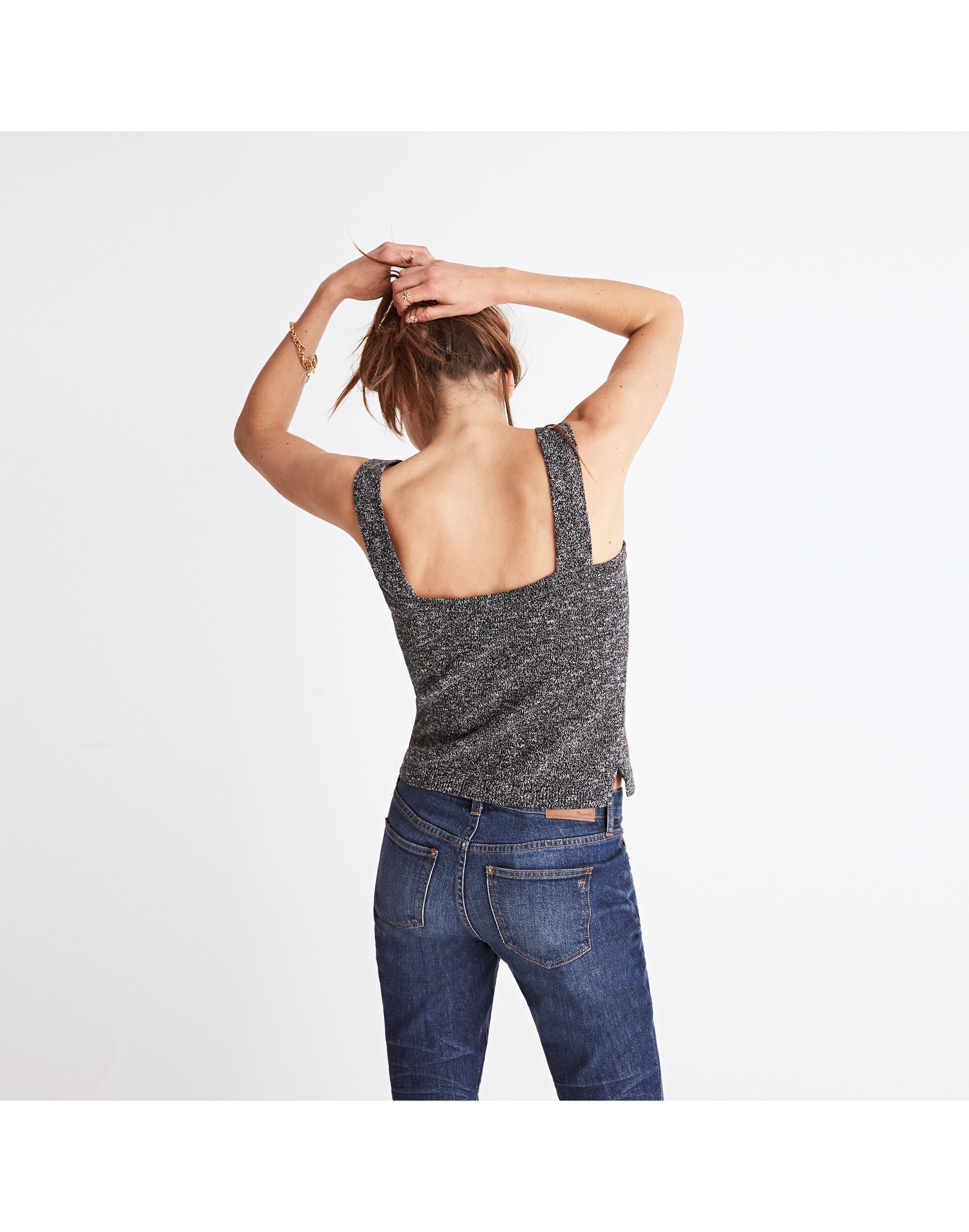 Button-Front Sweater Tank