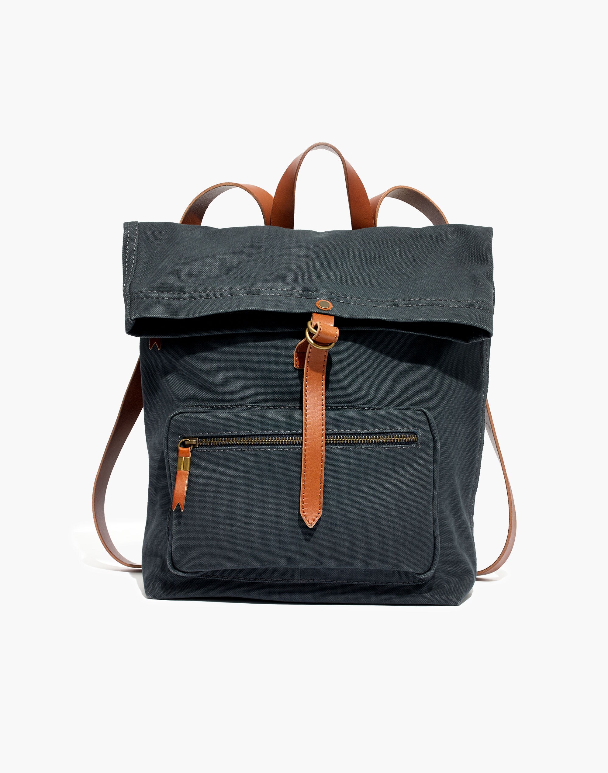 The Canvas Foldover Backpack