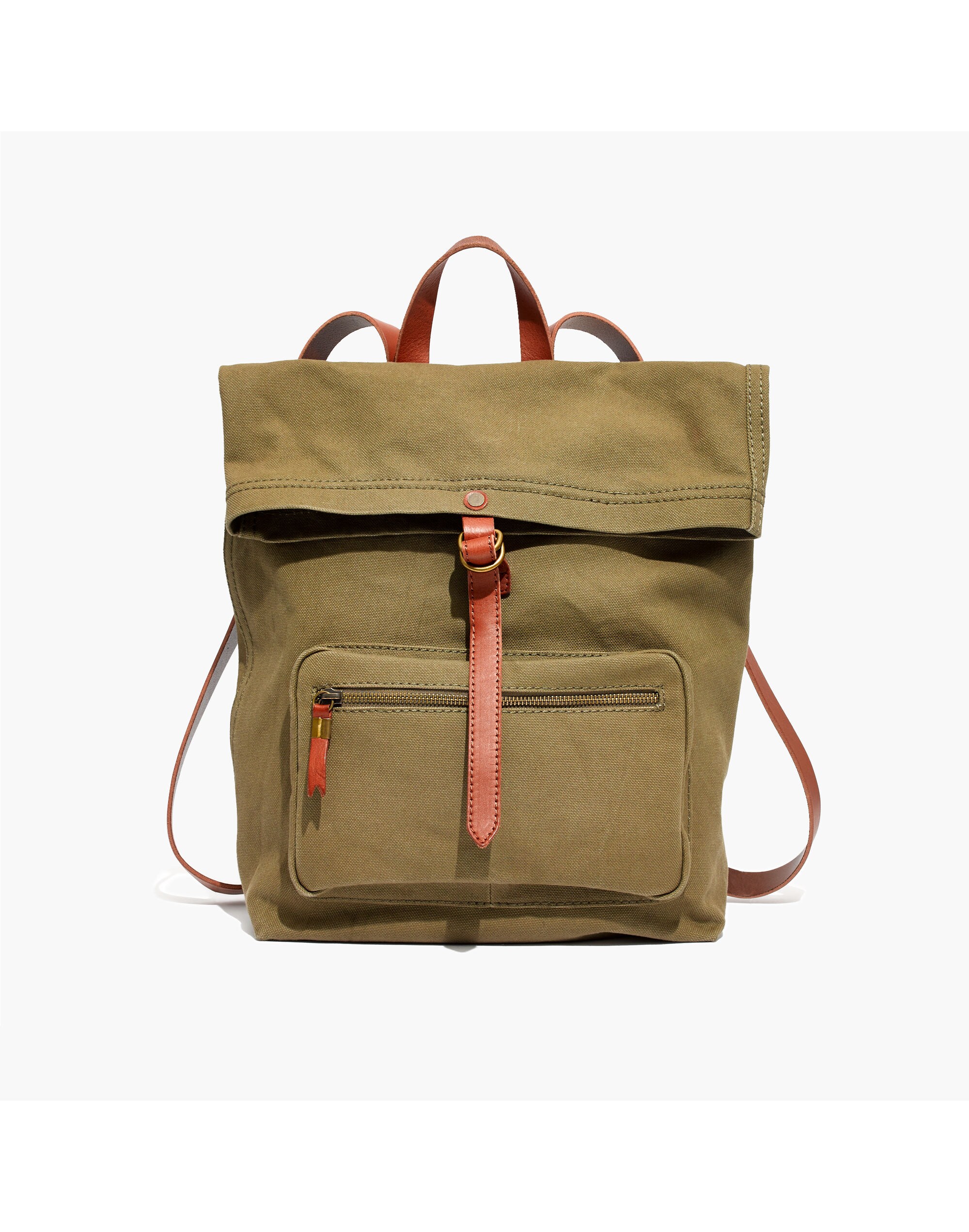The Canvas Foldover Backpack
