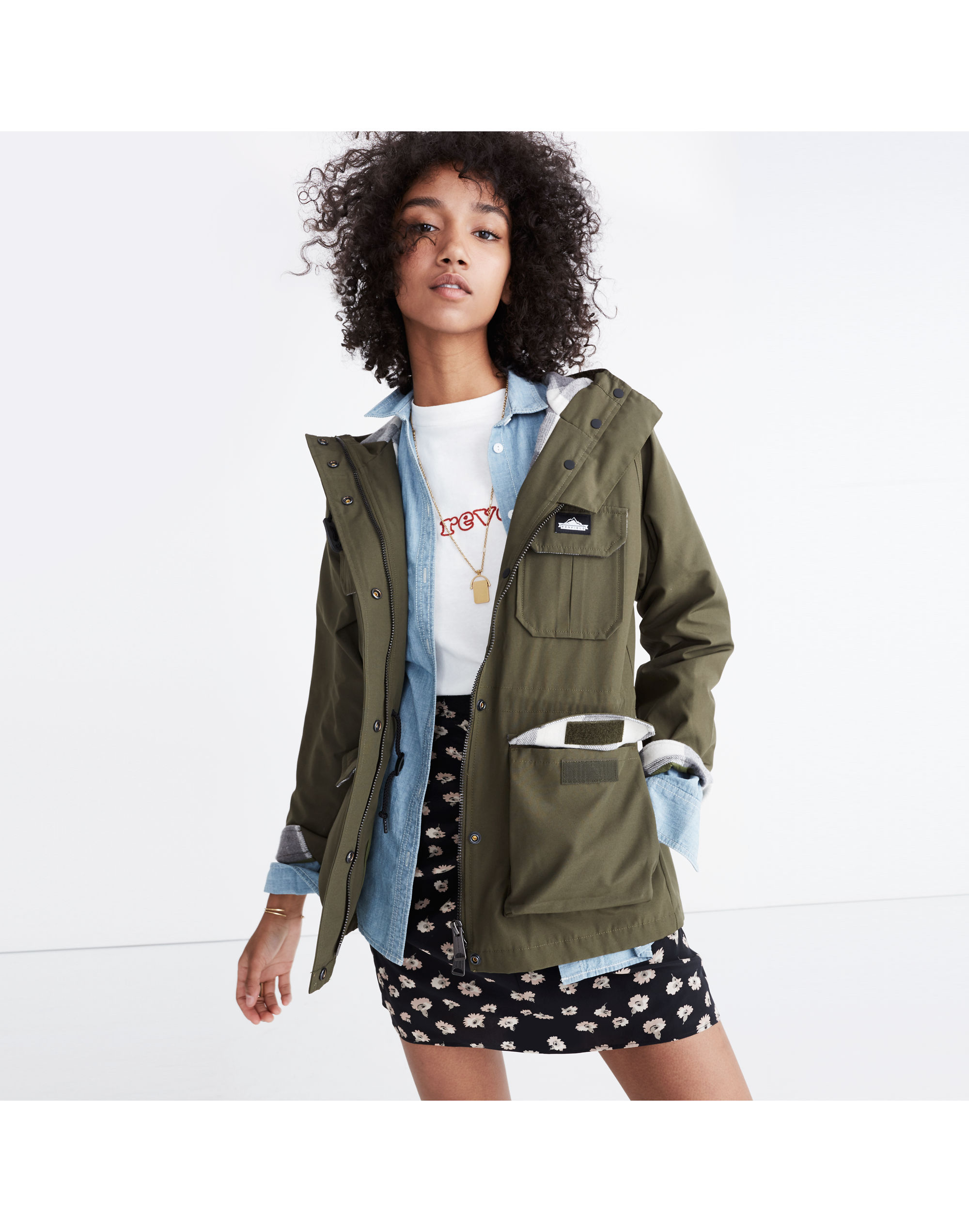 madewell x penfield&reg; kasson jacket in olive