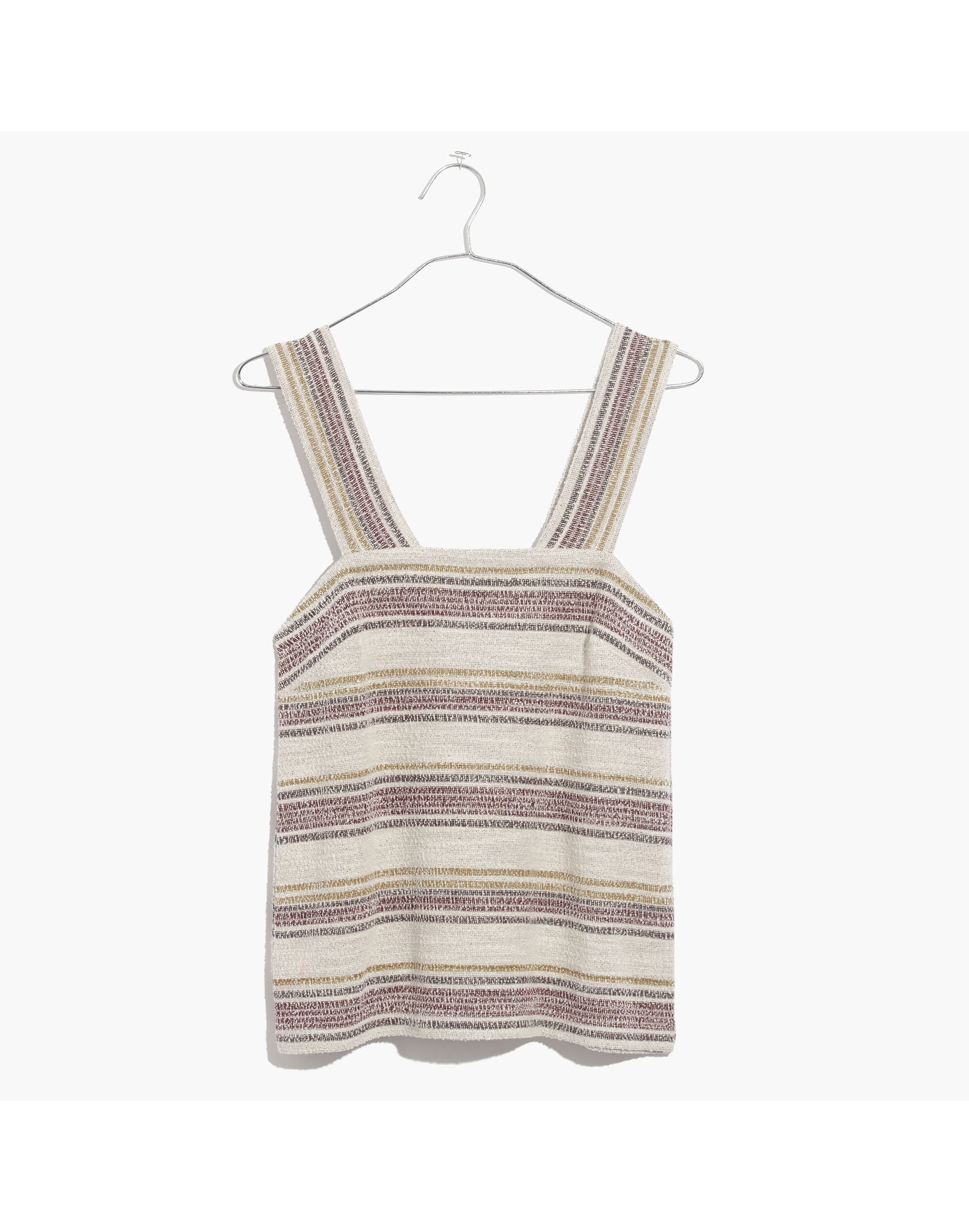 Apron Button-Back Tank Top in Stripe