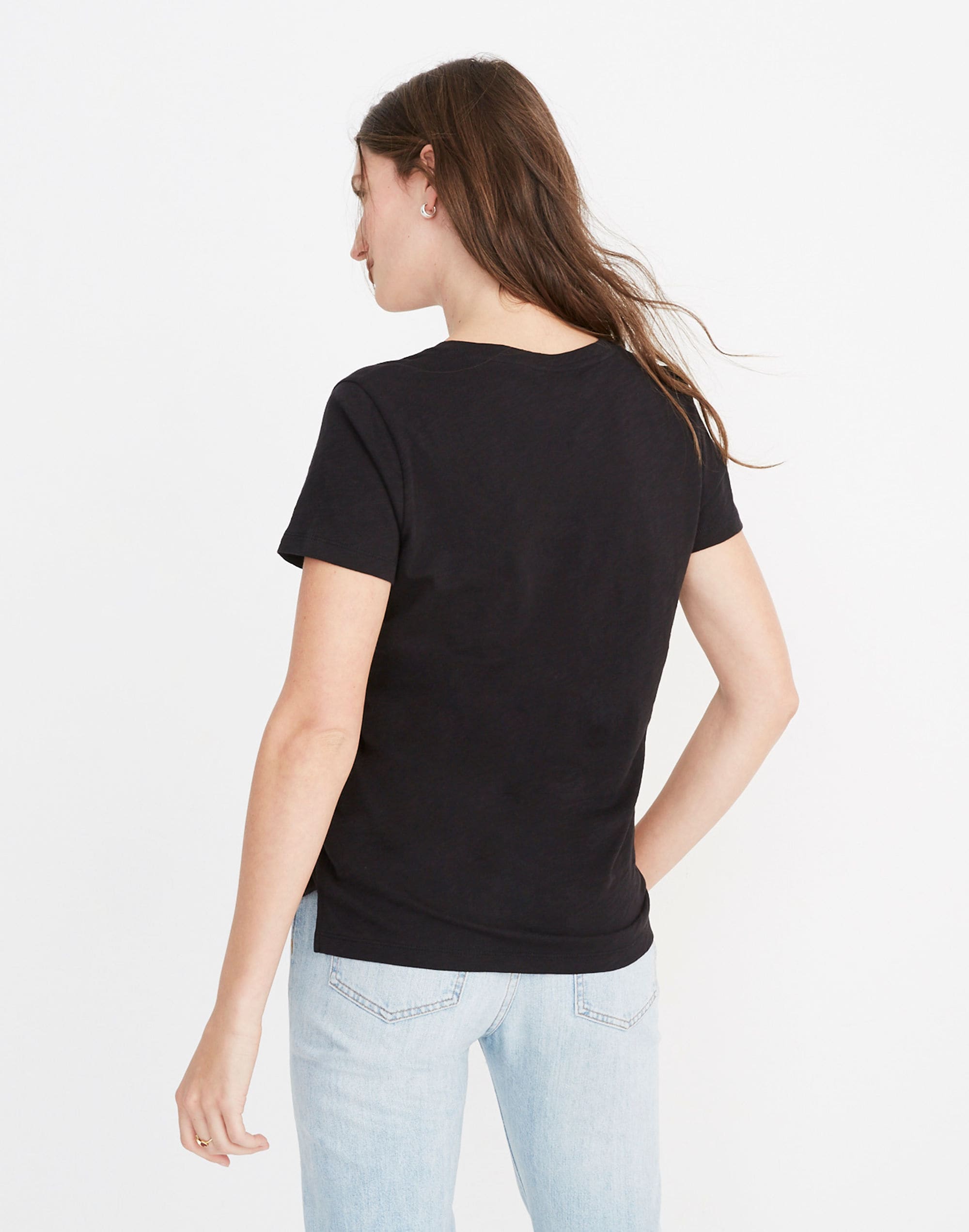 Whisper Cotton V-Neck Pocket Tee