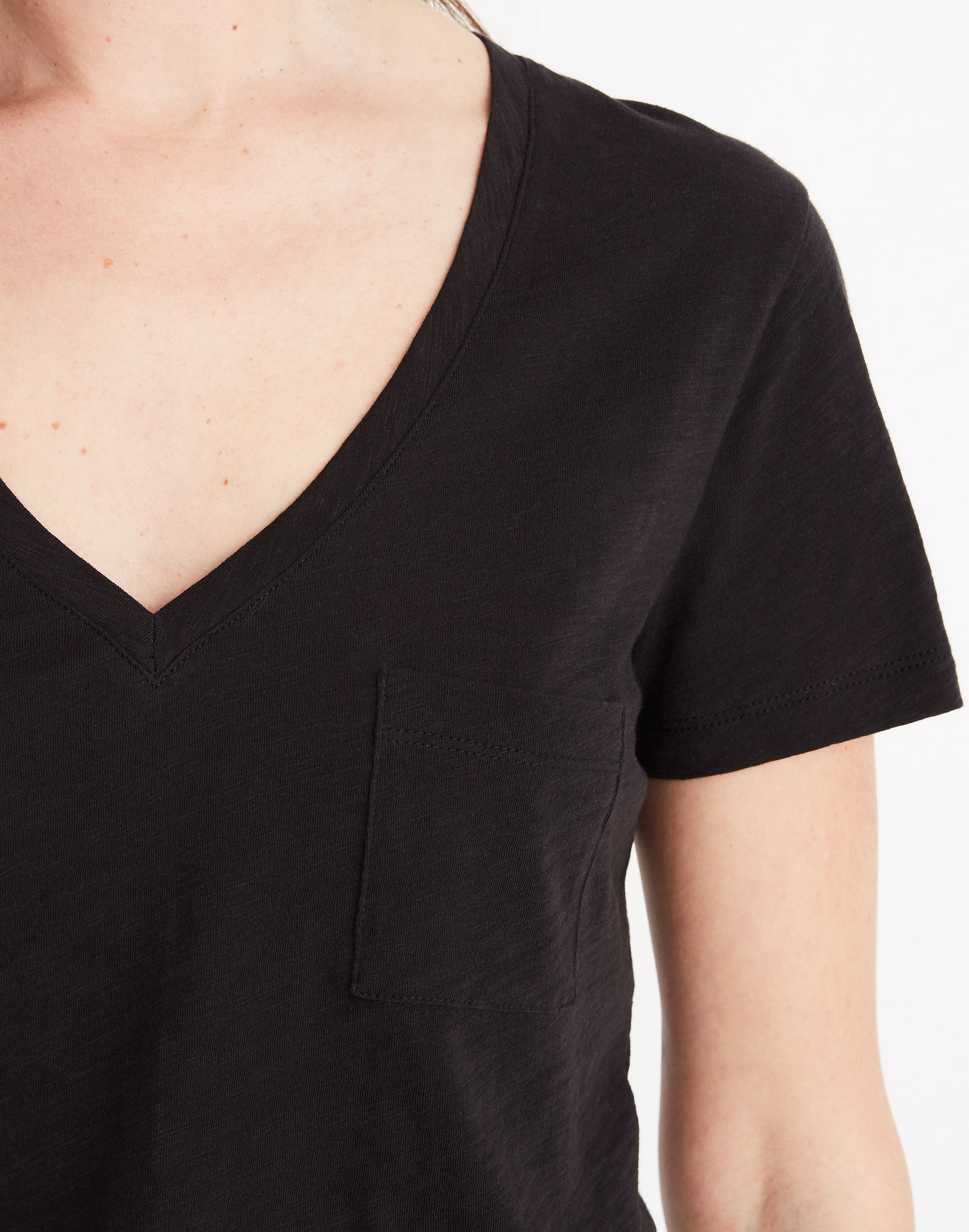 Whisper Cotton VNeck Pocket Tee Madewell