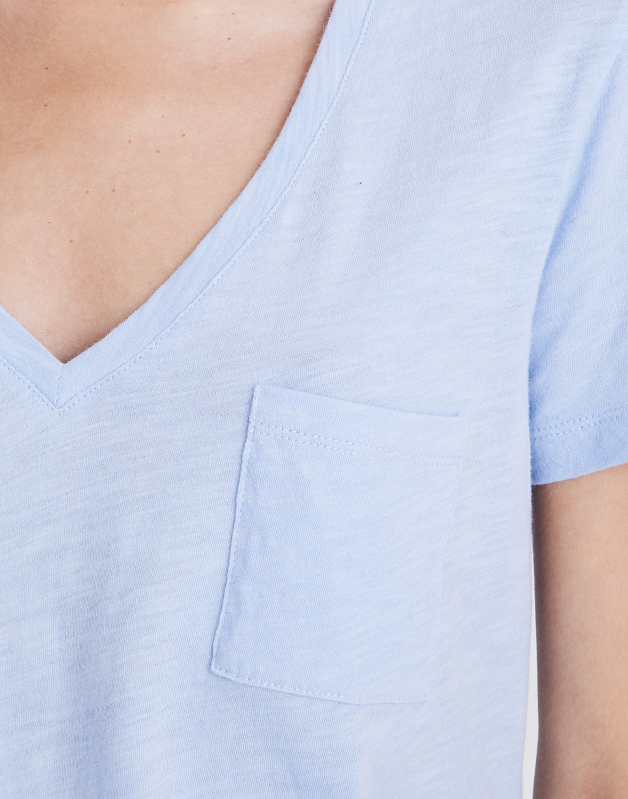 Whisper Cotton V-Neck Pocket Tee