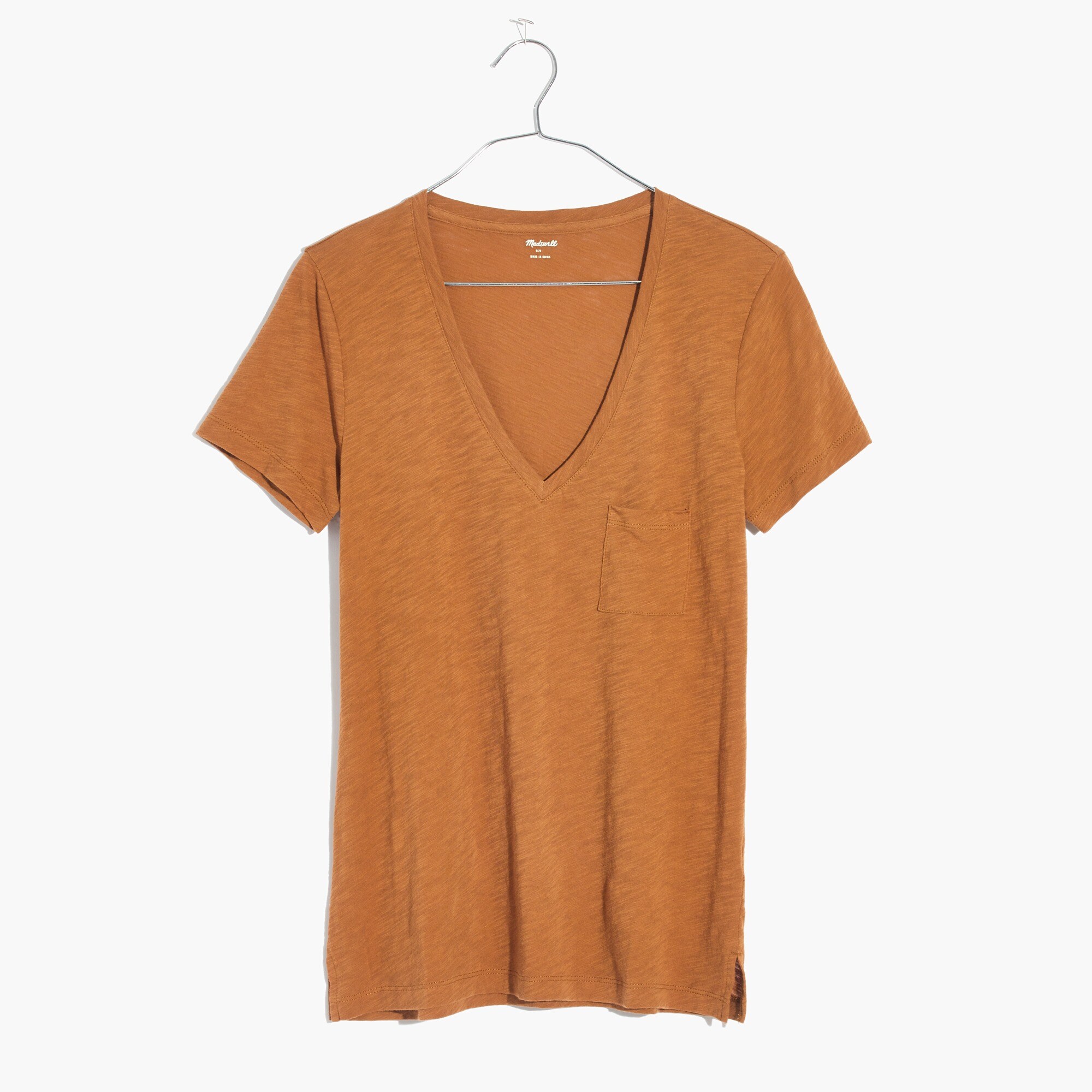 Whisper Cotton V-Neck Pocket Tee