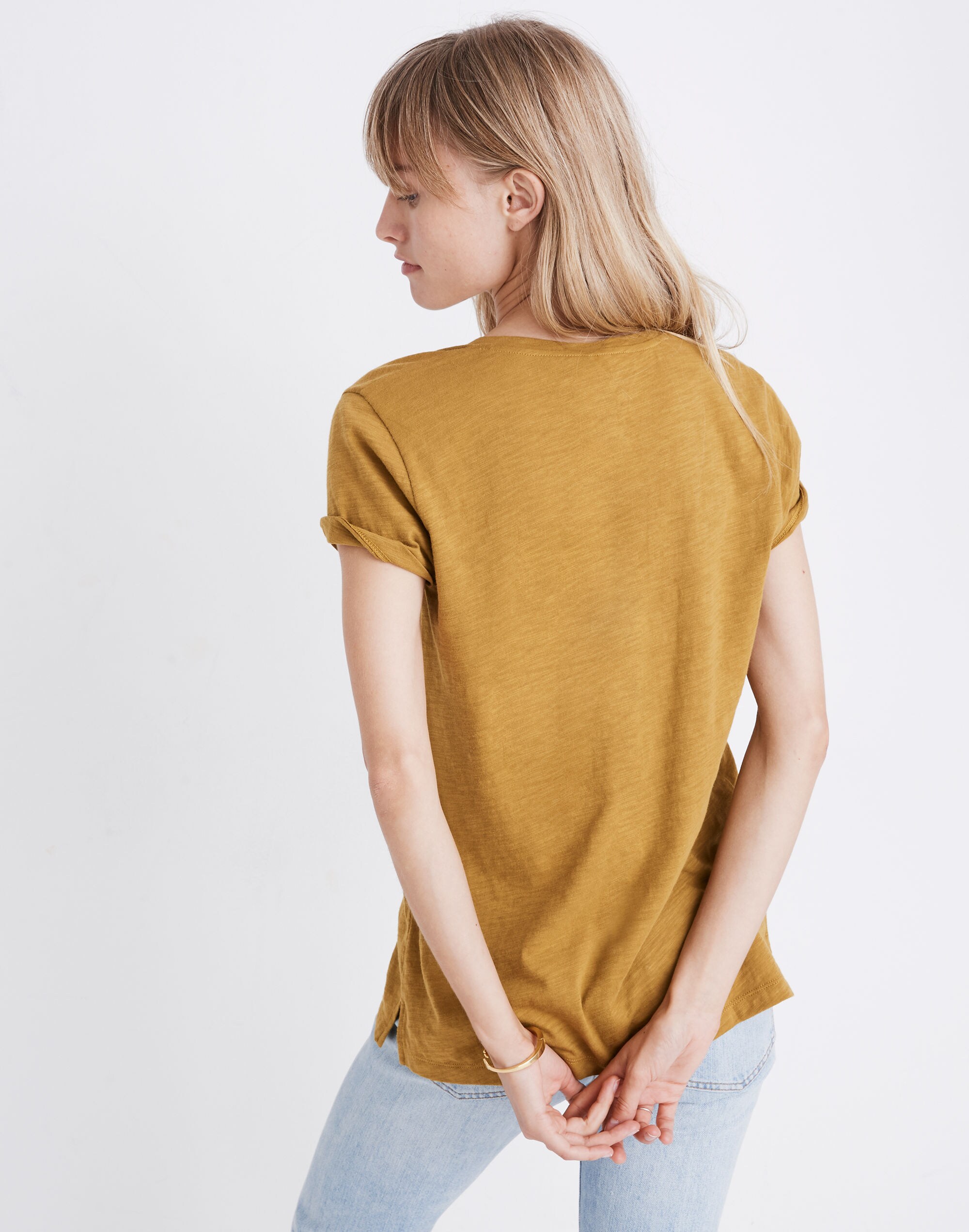 Whisper Cotton V-Neck Pocket Tee