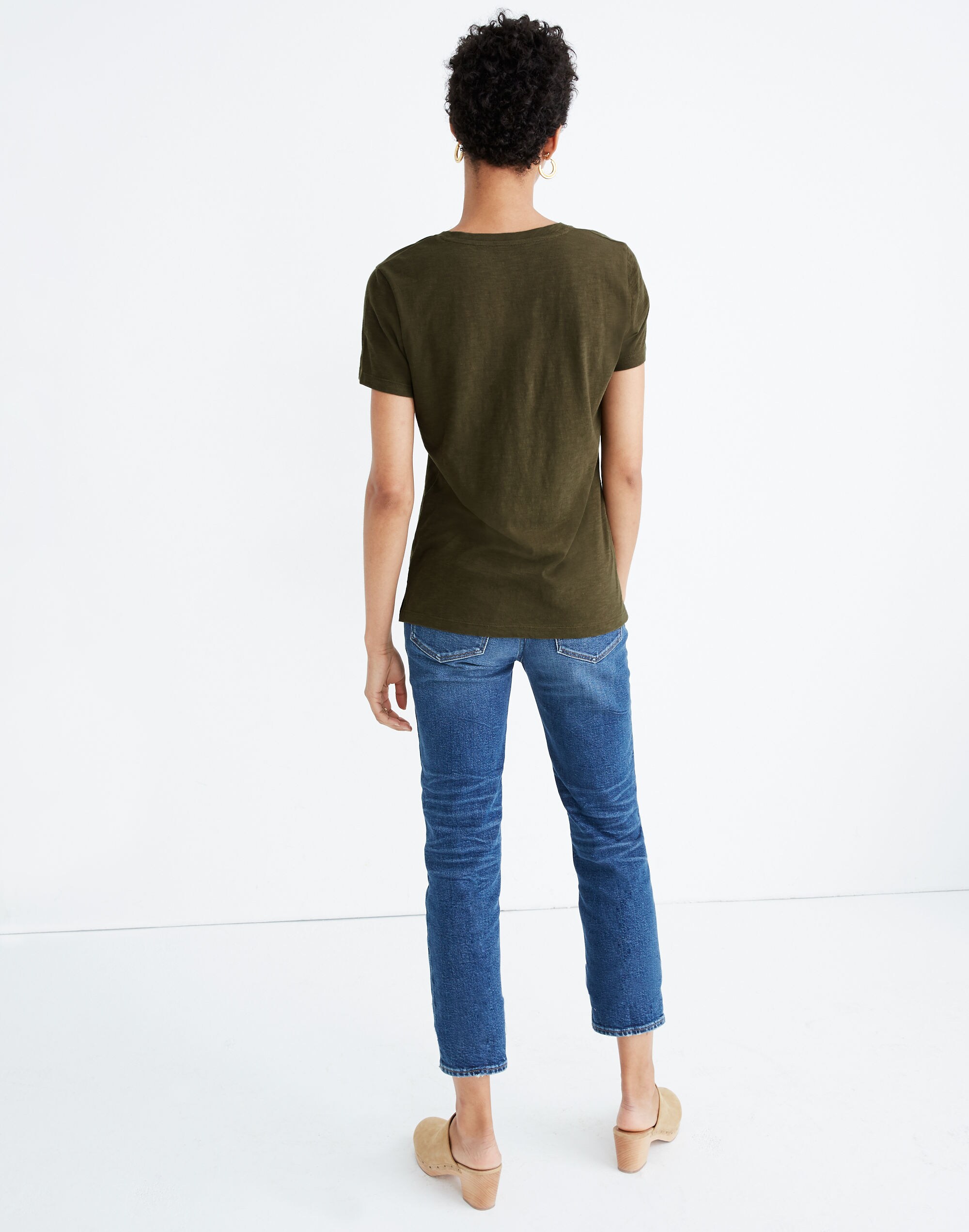 Whisper Cotton V-Neck Pocket Tee