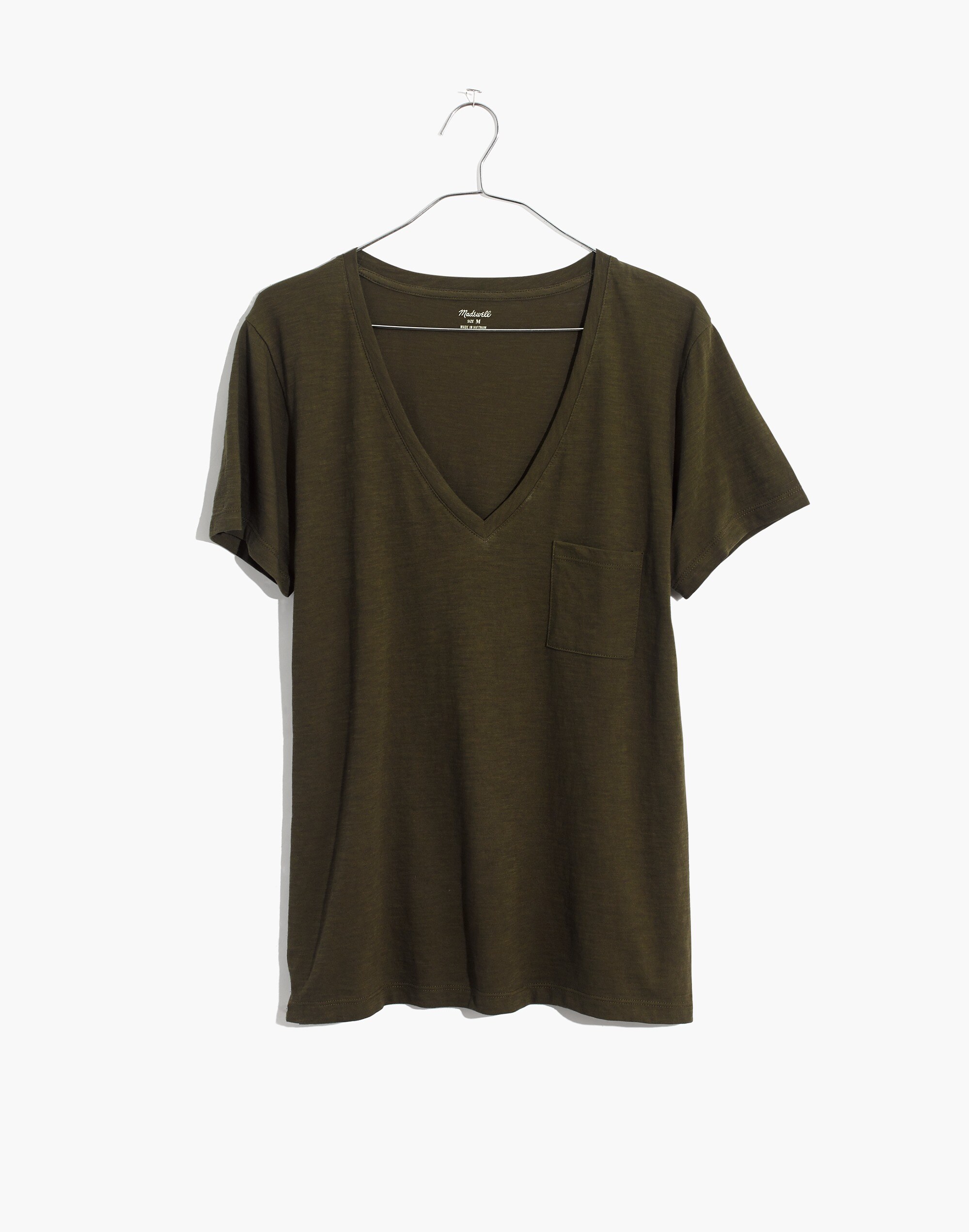 Whisper Cotton V-Neck Pocket Tee