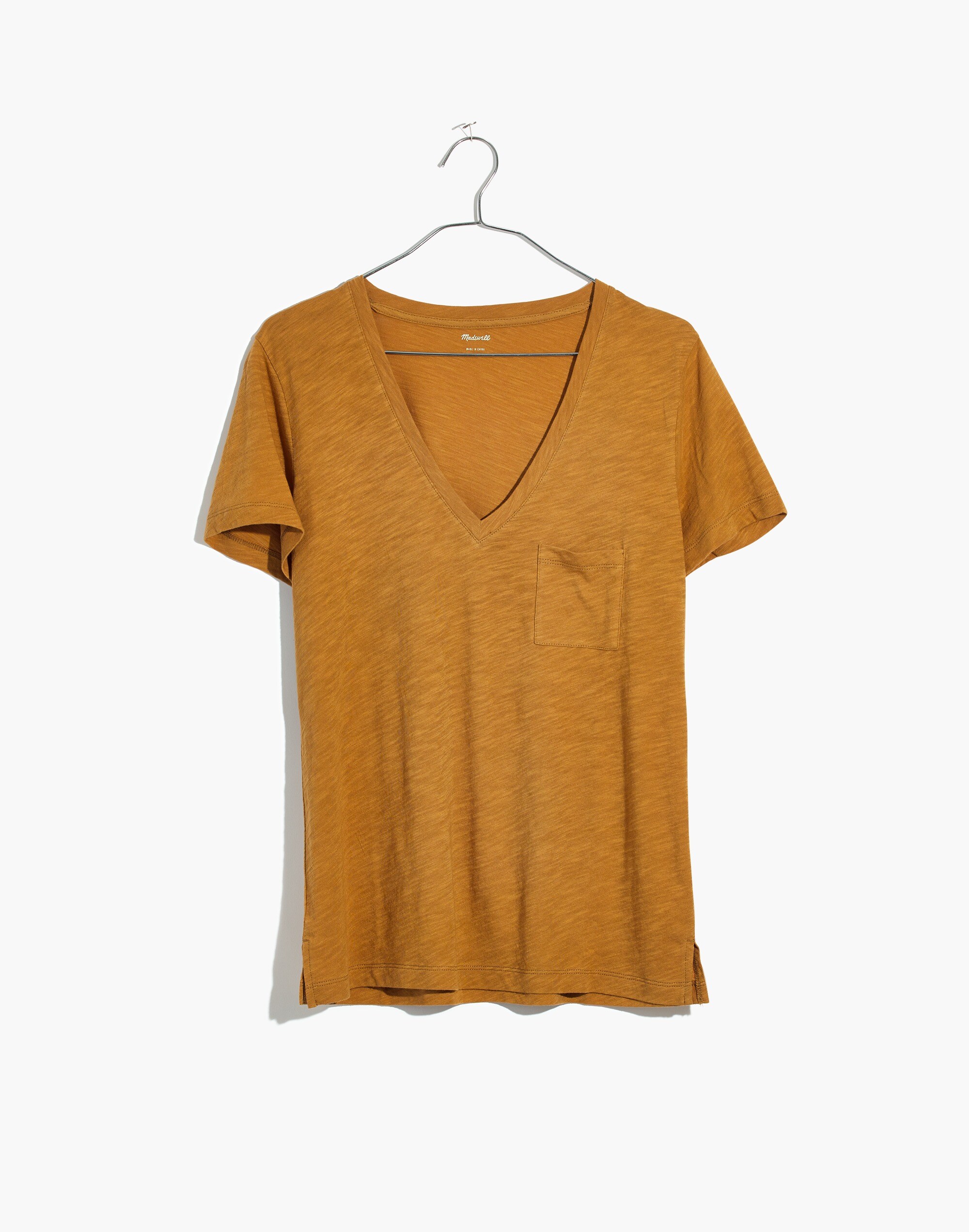 Whisper Cotton V-Neck Pocket Tee