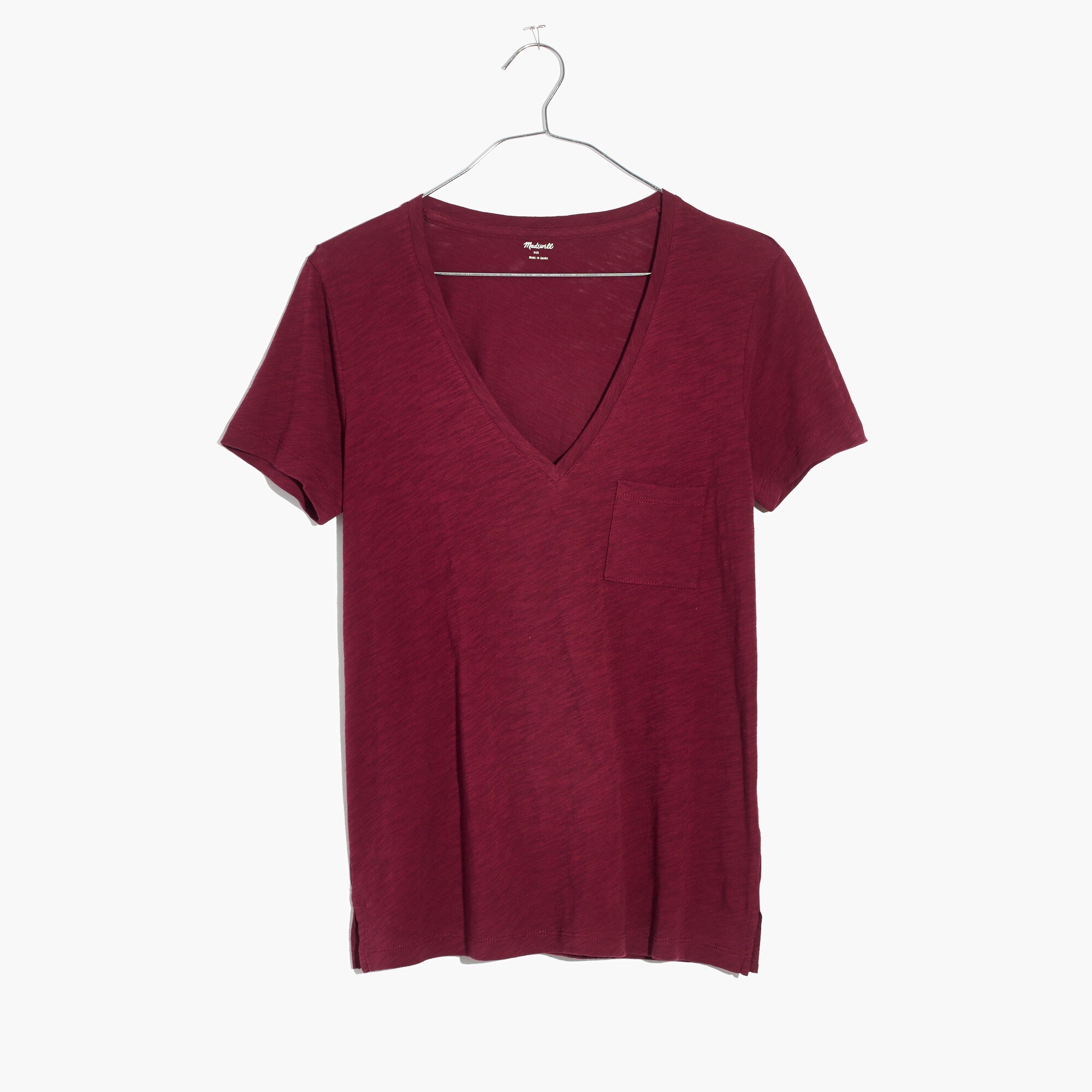 Whisper Cotton V-Neck Pocket Tee