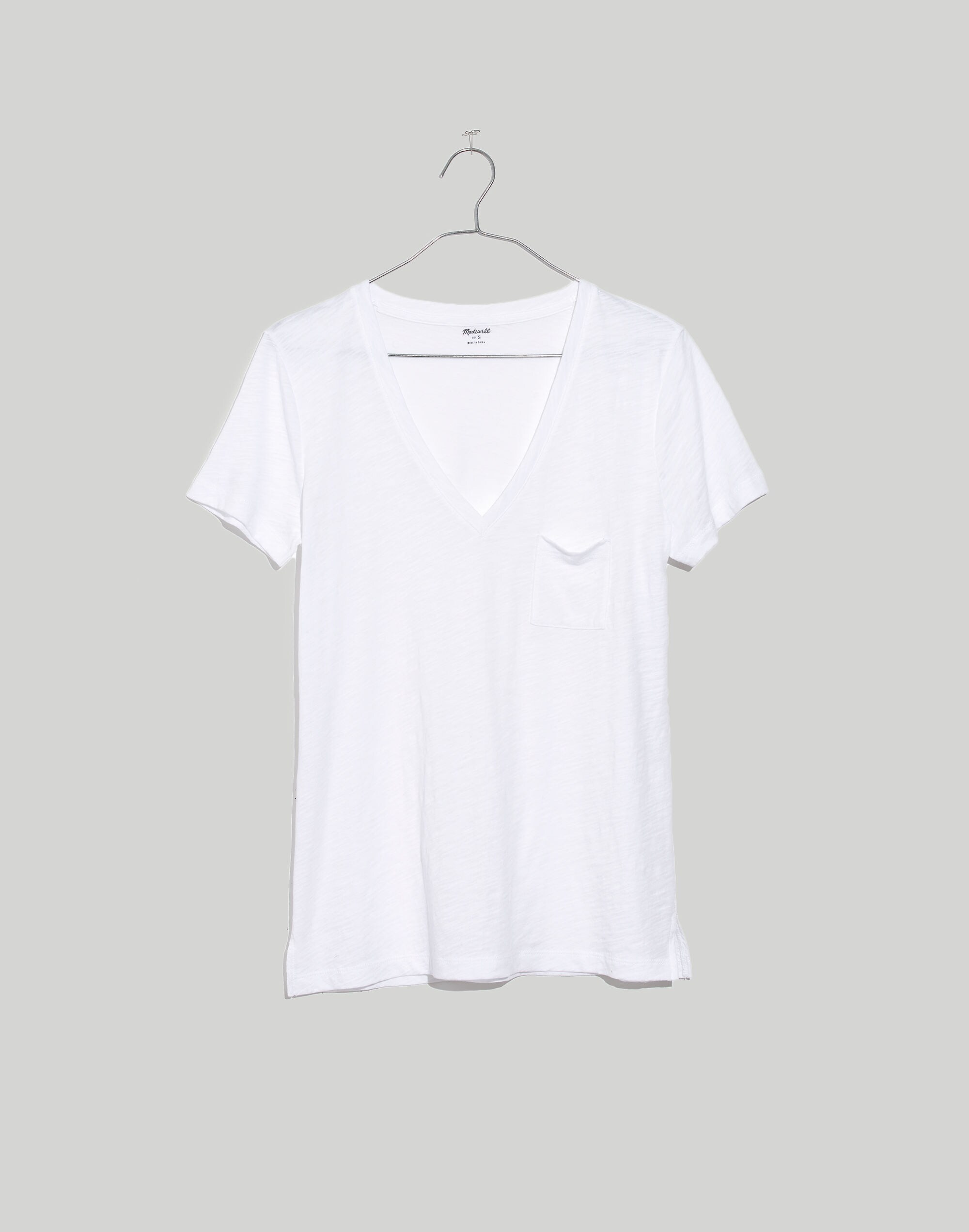 Whisper Cotton V-Neck Pocket Tee