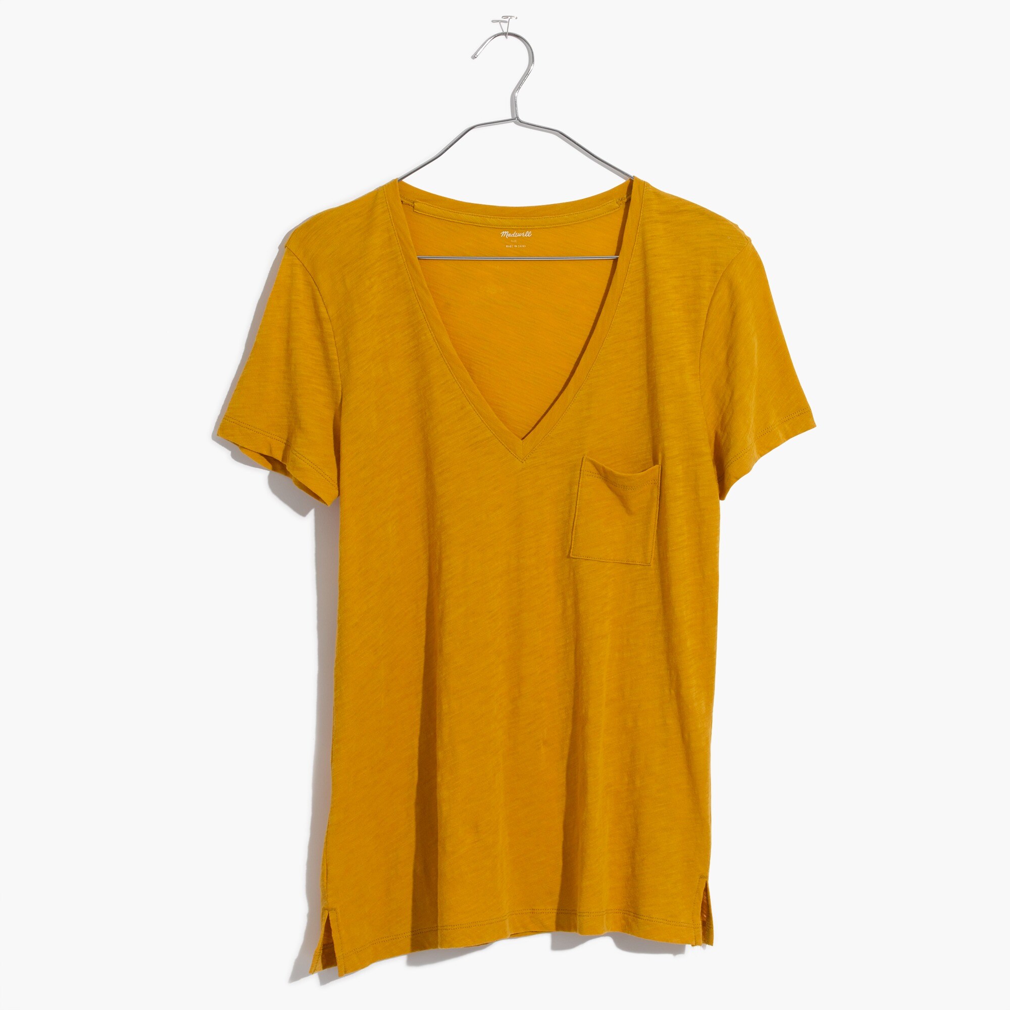 Whisper Cotton V-Neck Pocket Tee