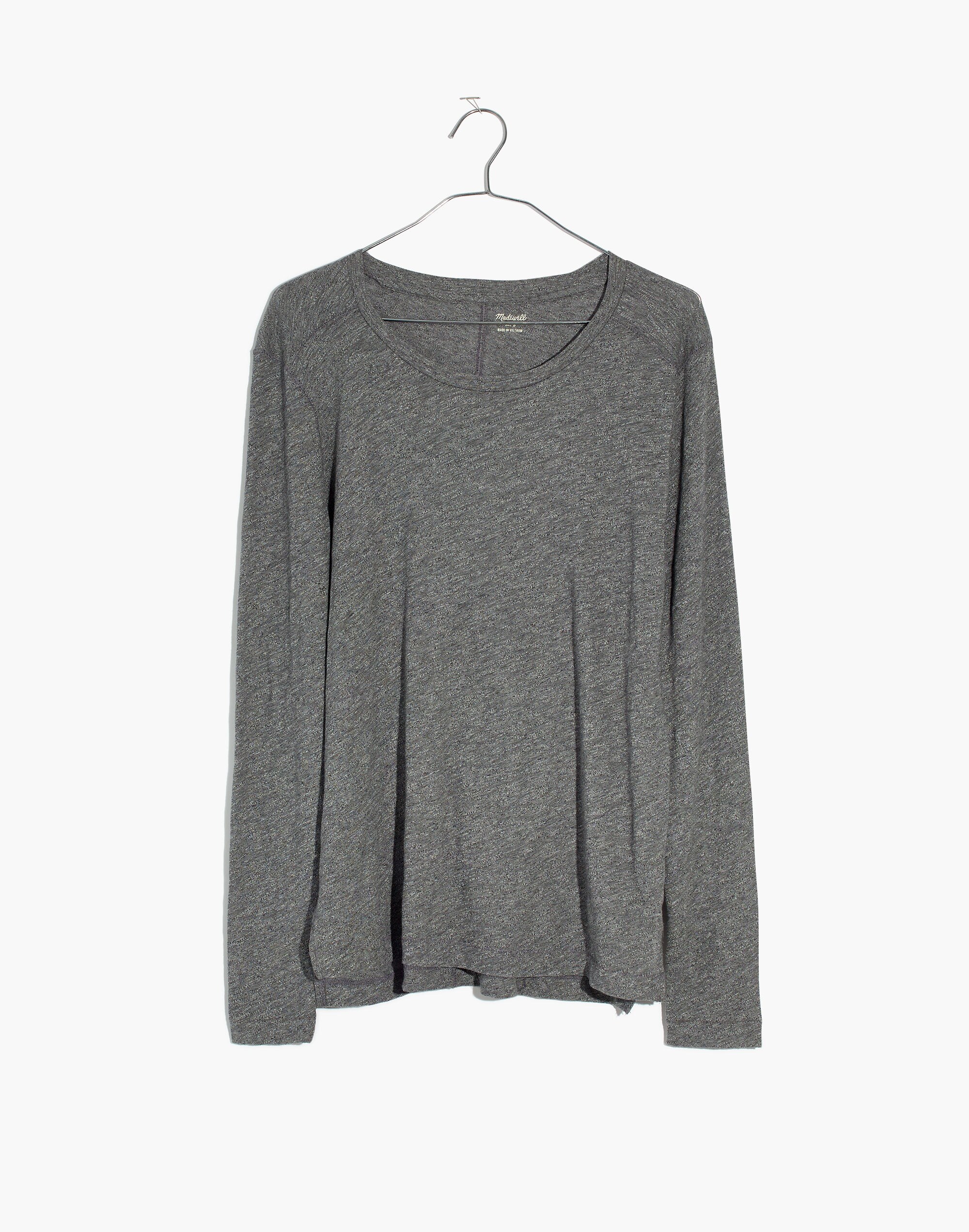 Whisper Cotton Crewneck Long-Sleeve Tee