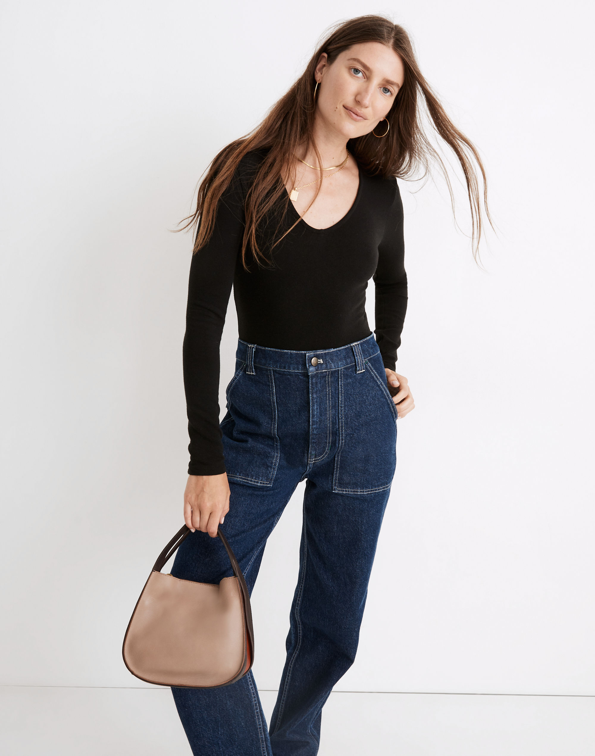 V-Neck Full-Coverage Bodysuit