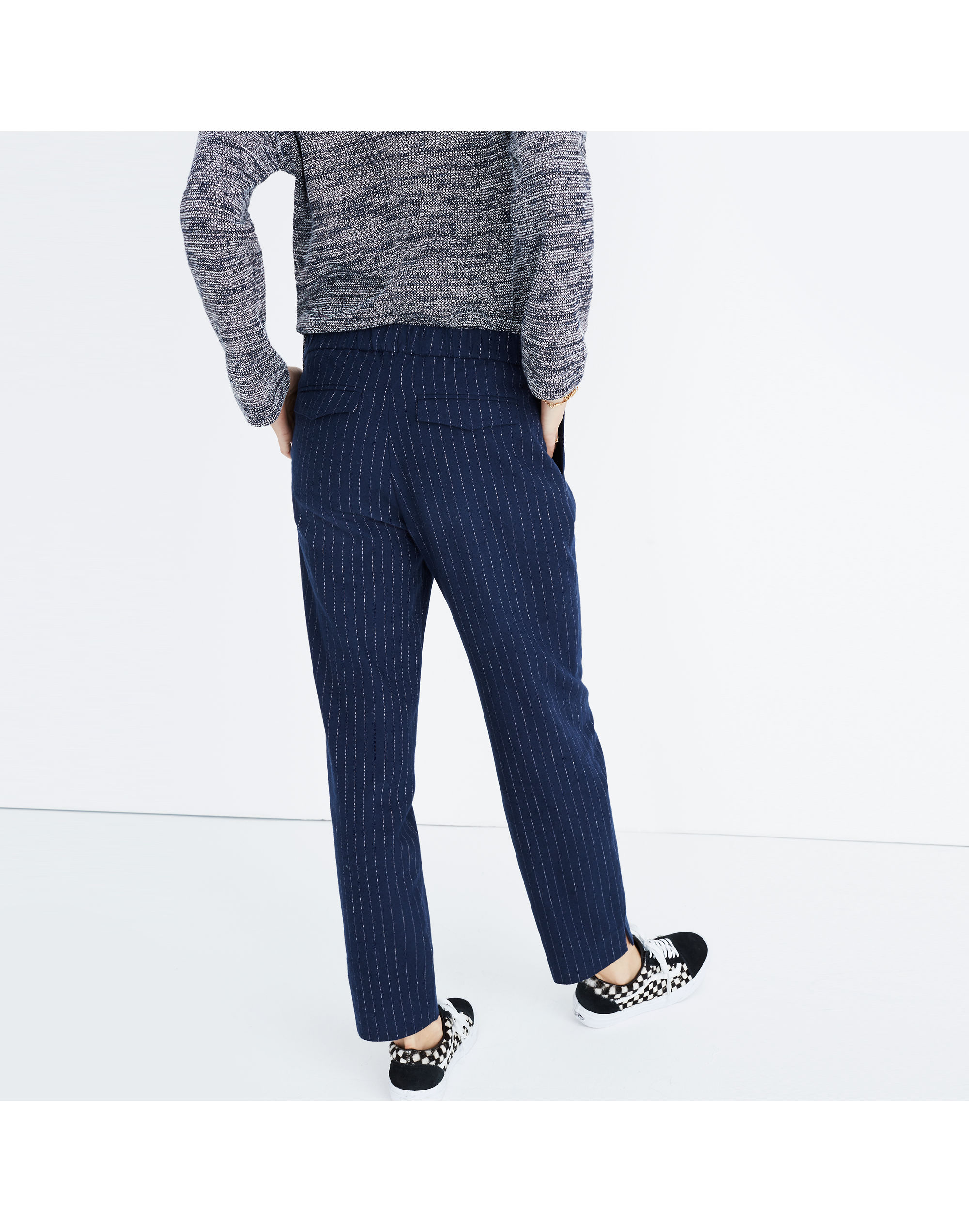 Track Trousers in Pinstripe
