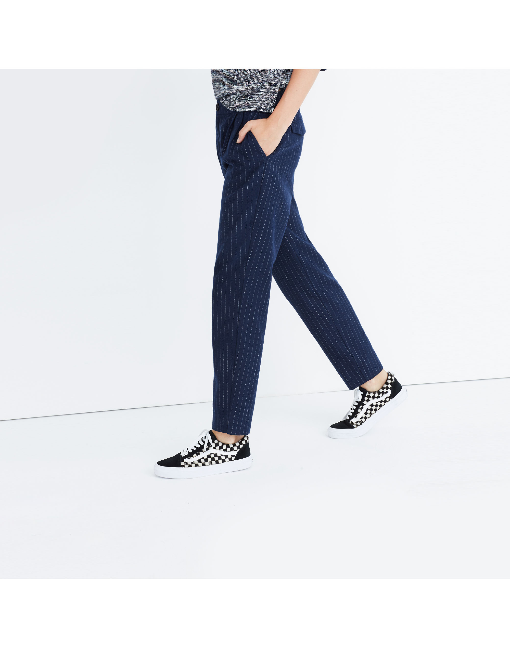 Track Trousers in Pinstripe