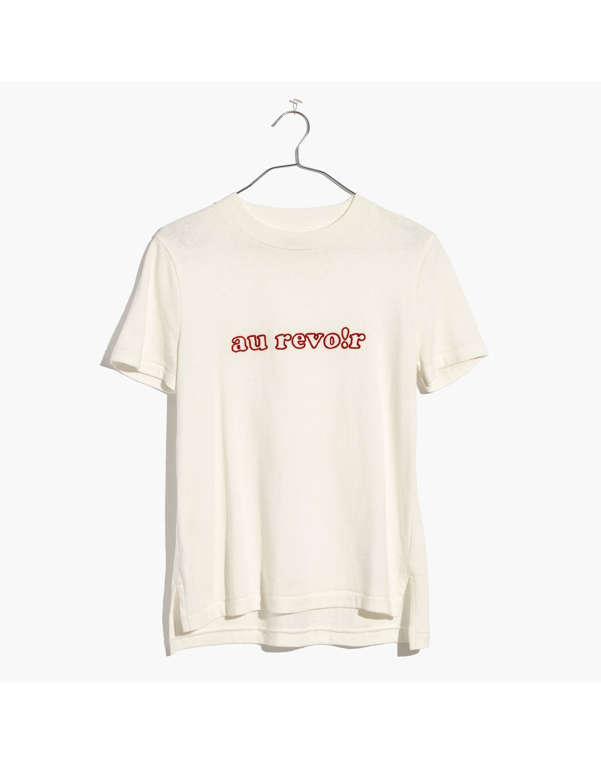 Embroidered Au Revoir Retro Tee