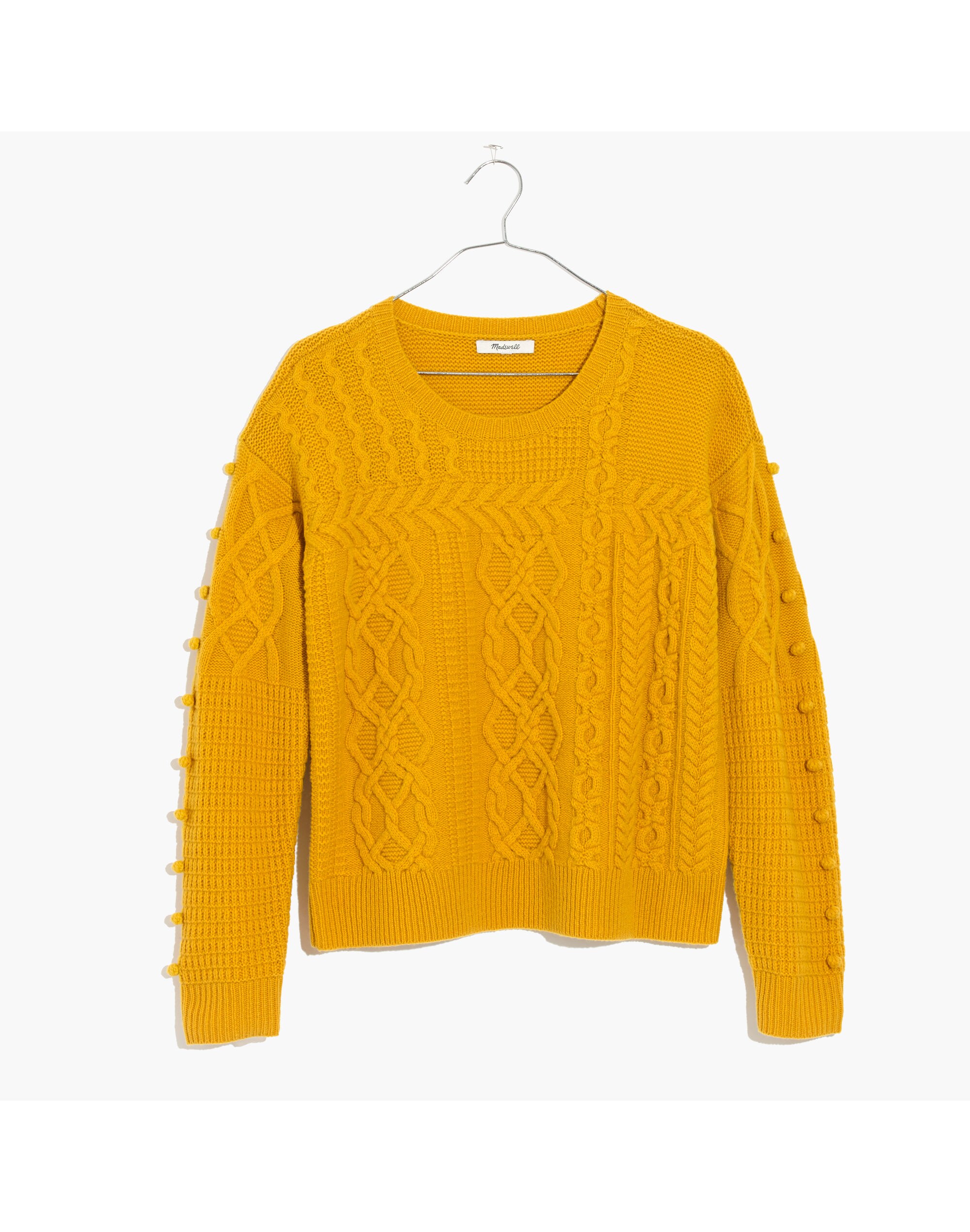 Open-Side Bobble Pullover Sweater