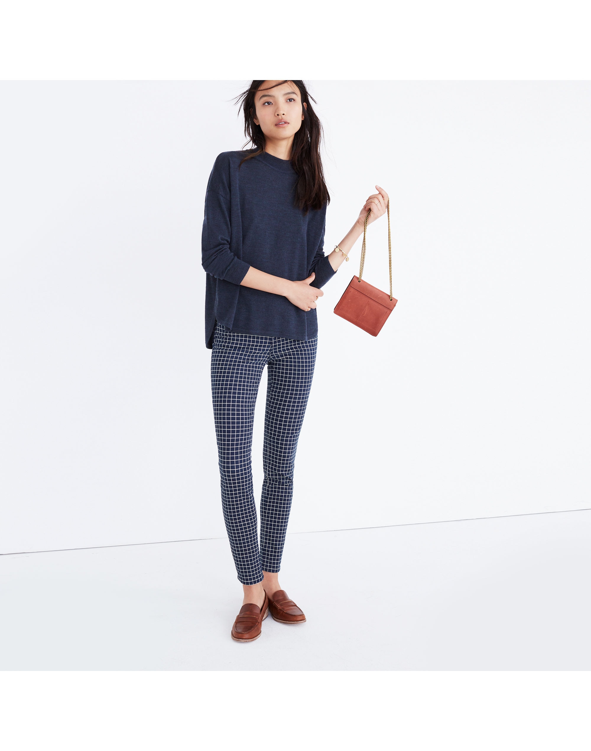 Mockneck Boxy Pullover Sweater