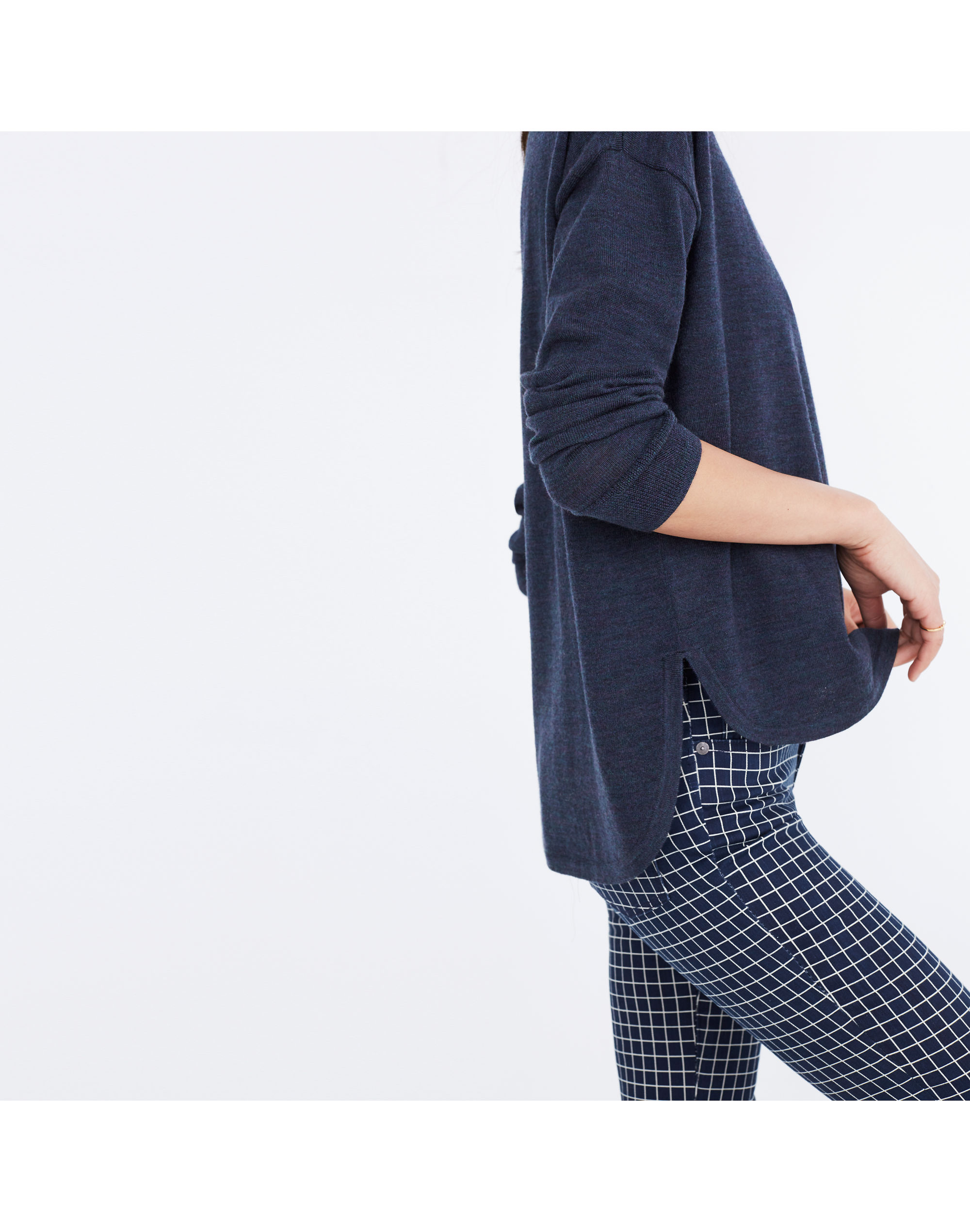 Mockneck Boxy Pullover Sweater