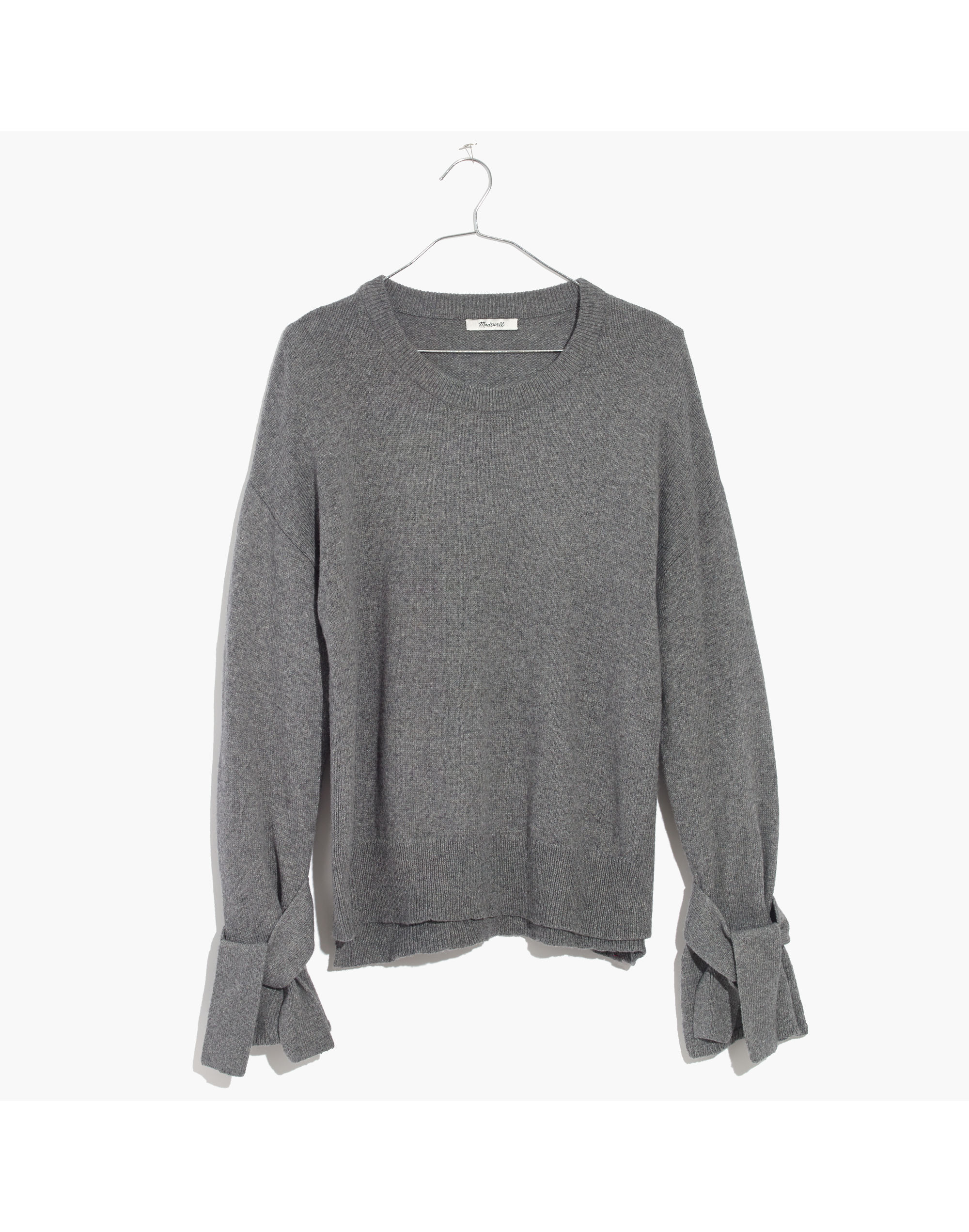 Tie-Cuff Pullover Sweater