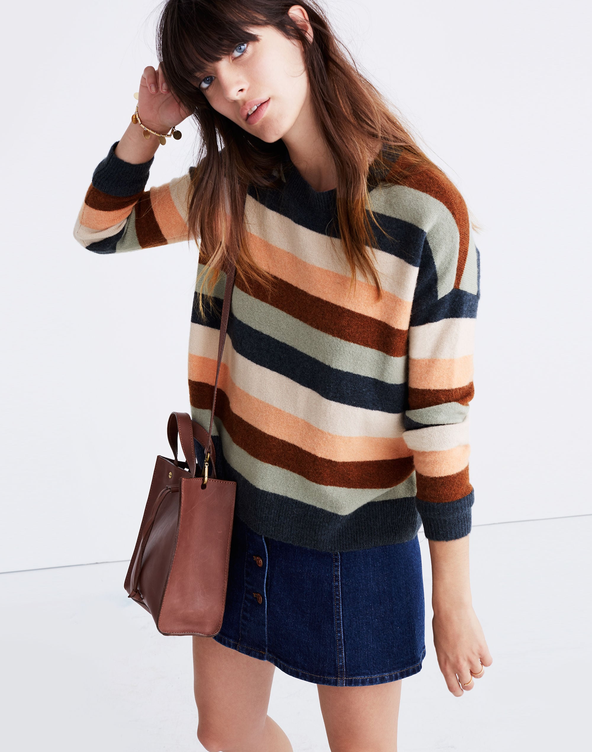 Pullover Sweater in Elmwood Stripe