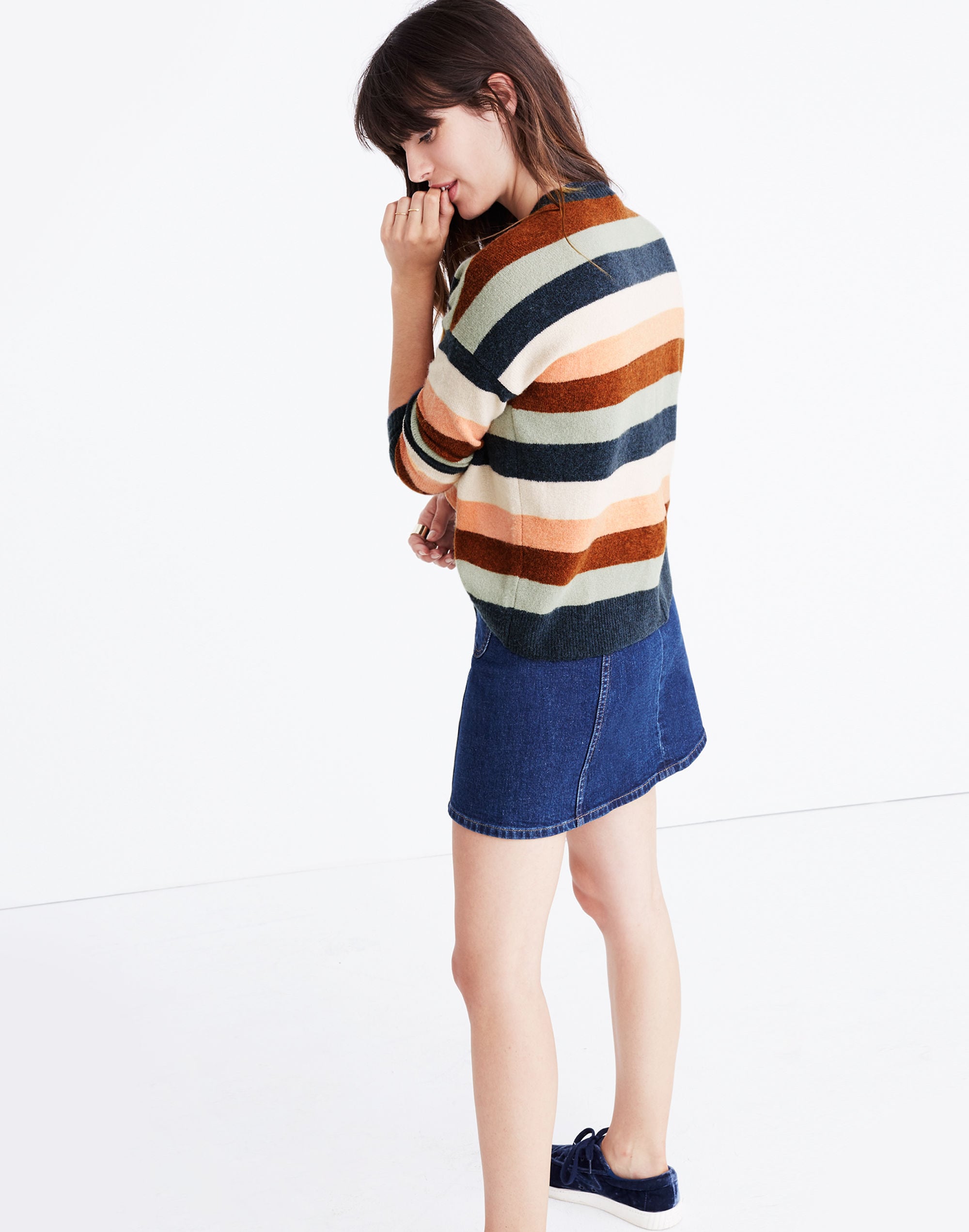 Pullover Sweater in Elmwood Stripe