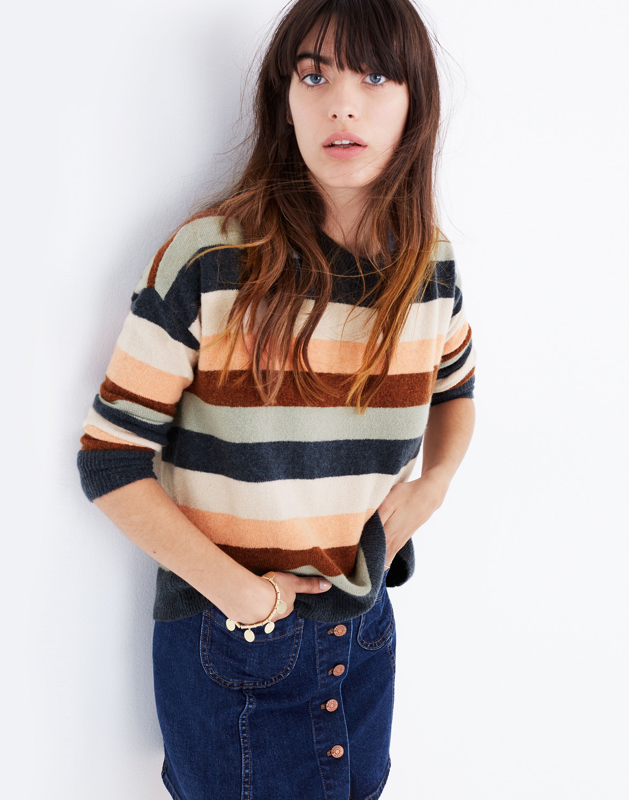Pullover Sweater in Elmwood Stripe
