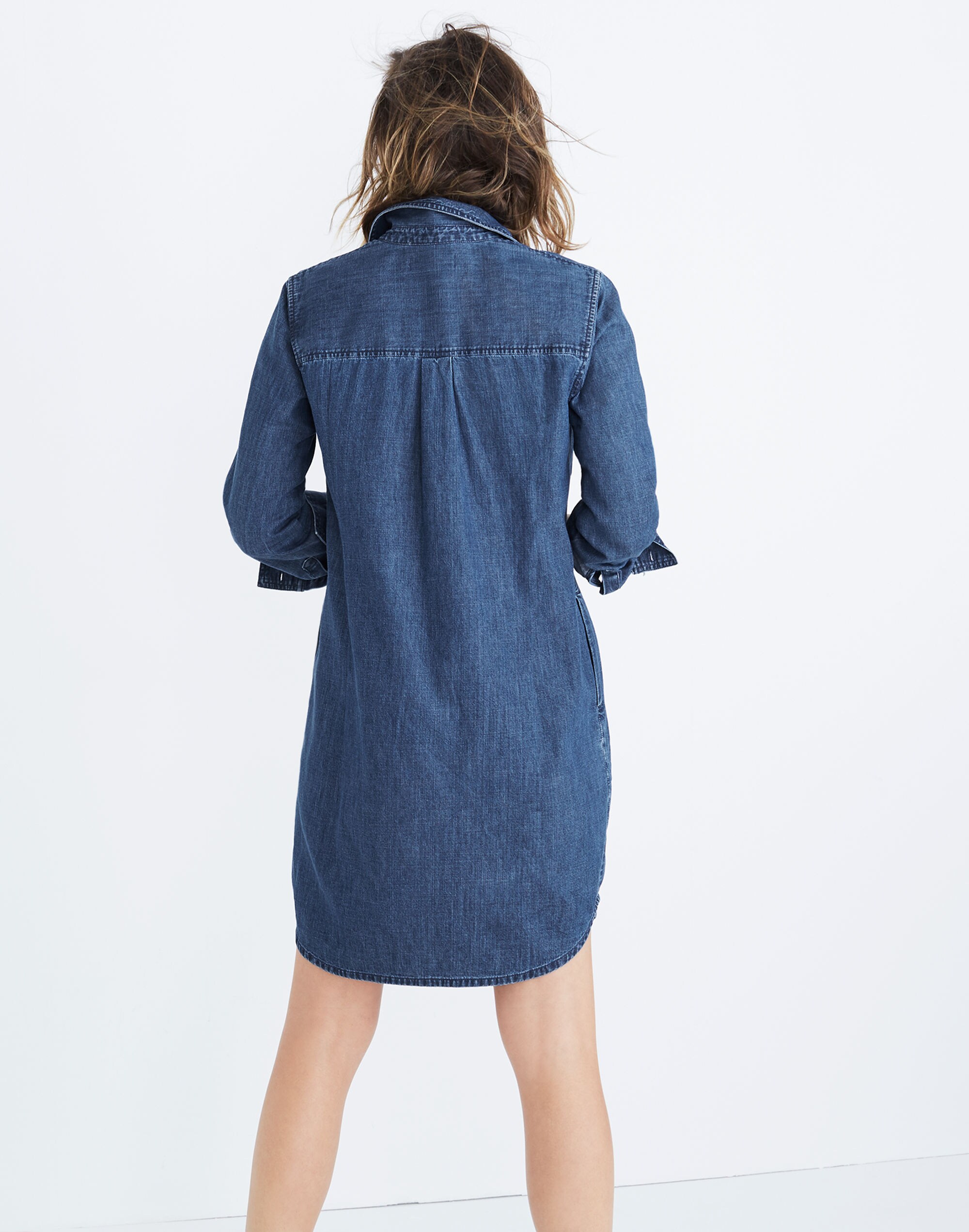 Denim Popover Shirtdress