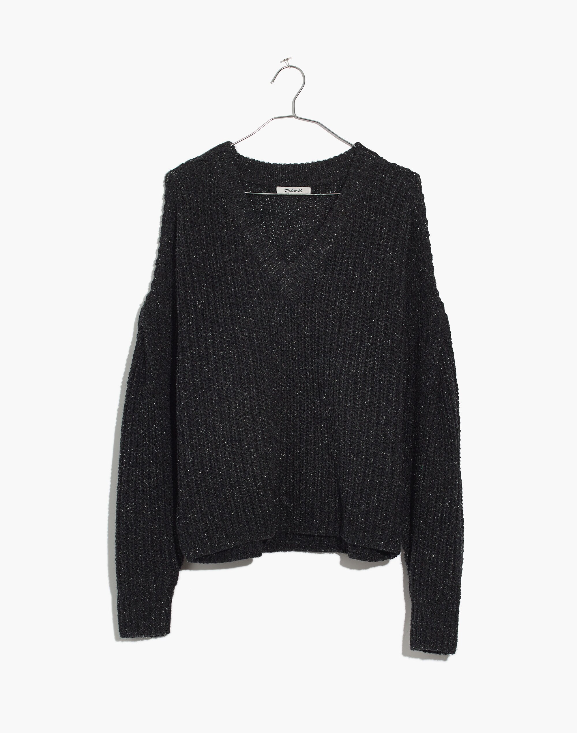 Pleat-Sleeve Pullover Sweater