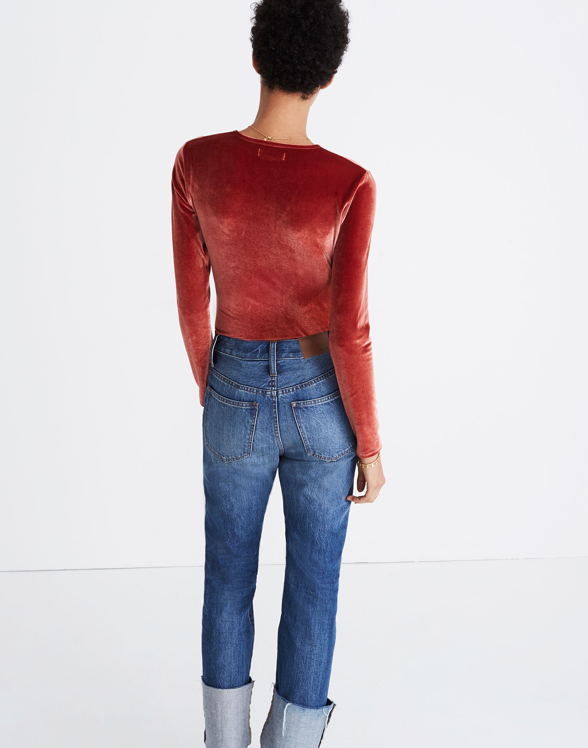 Velvet Wrap Bodysuit